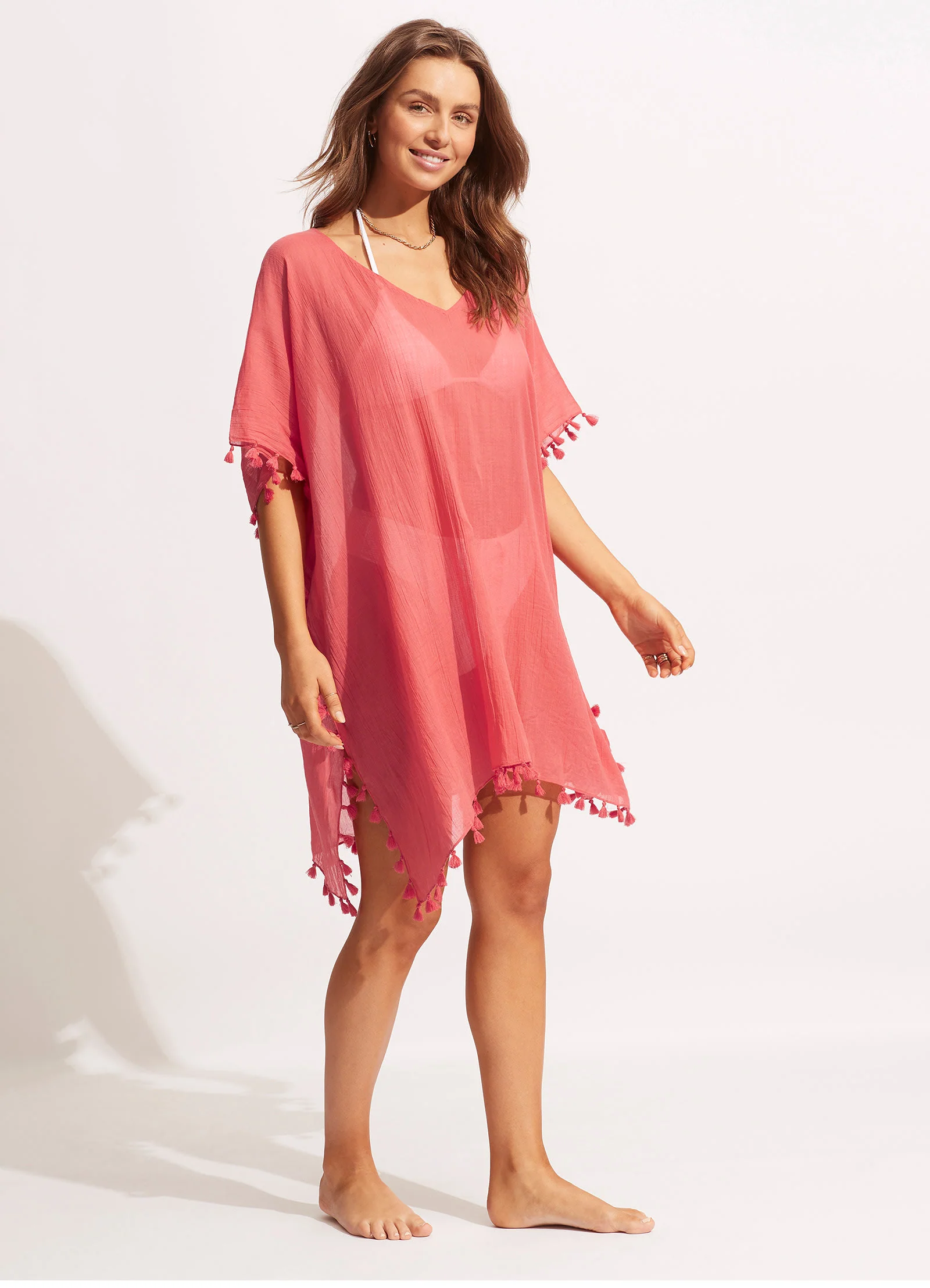 Amnesia Kaftan - Sun Kissed Coral - Image 2