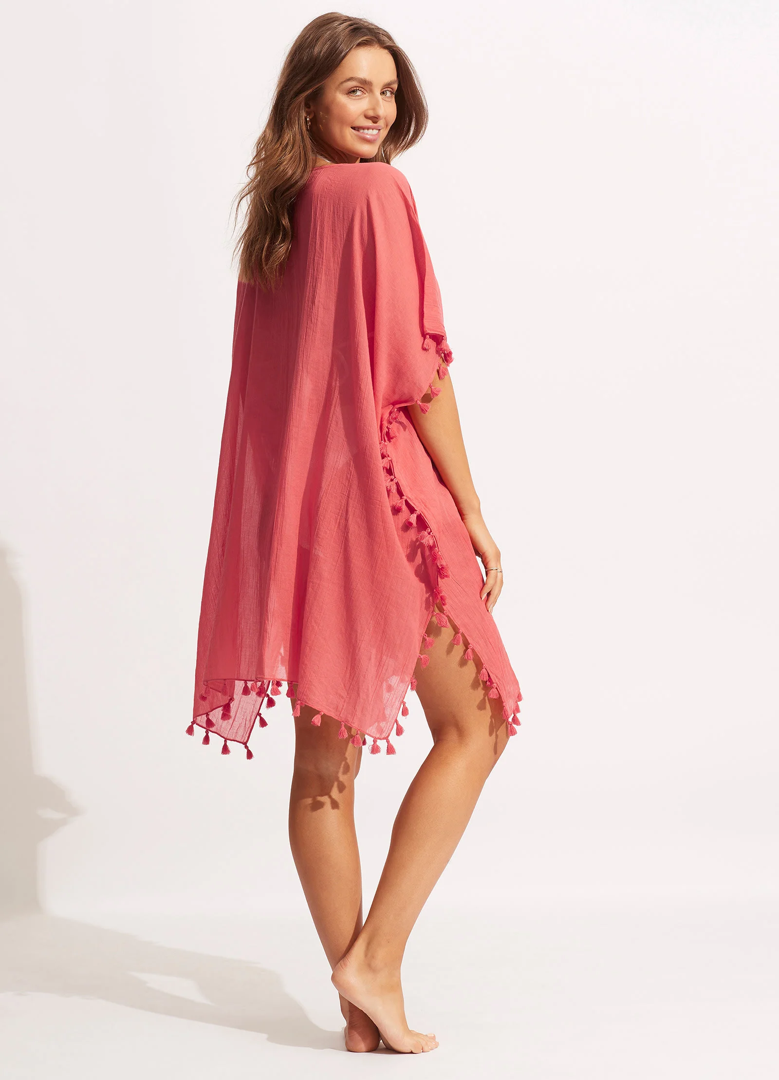 Amnesia Kaftan - Sun Kissed Coral - Image 3