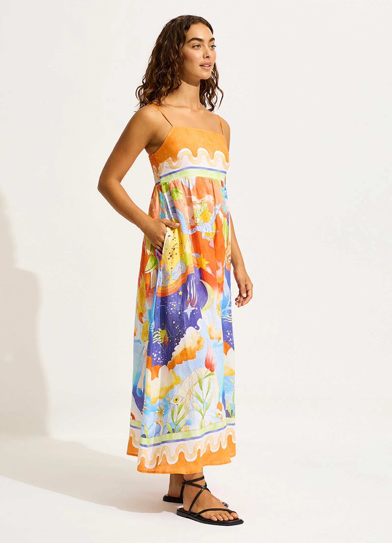Aquarius Maxi Dress - Turquoise - Image 3
