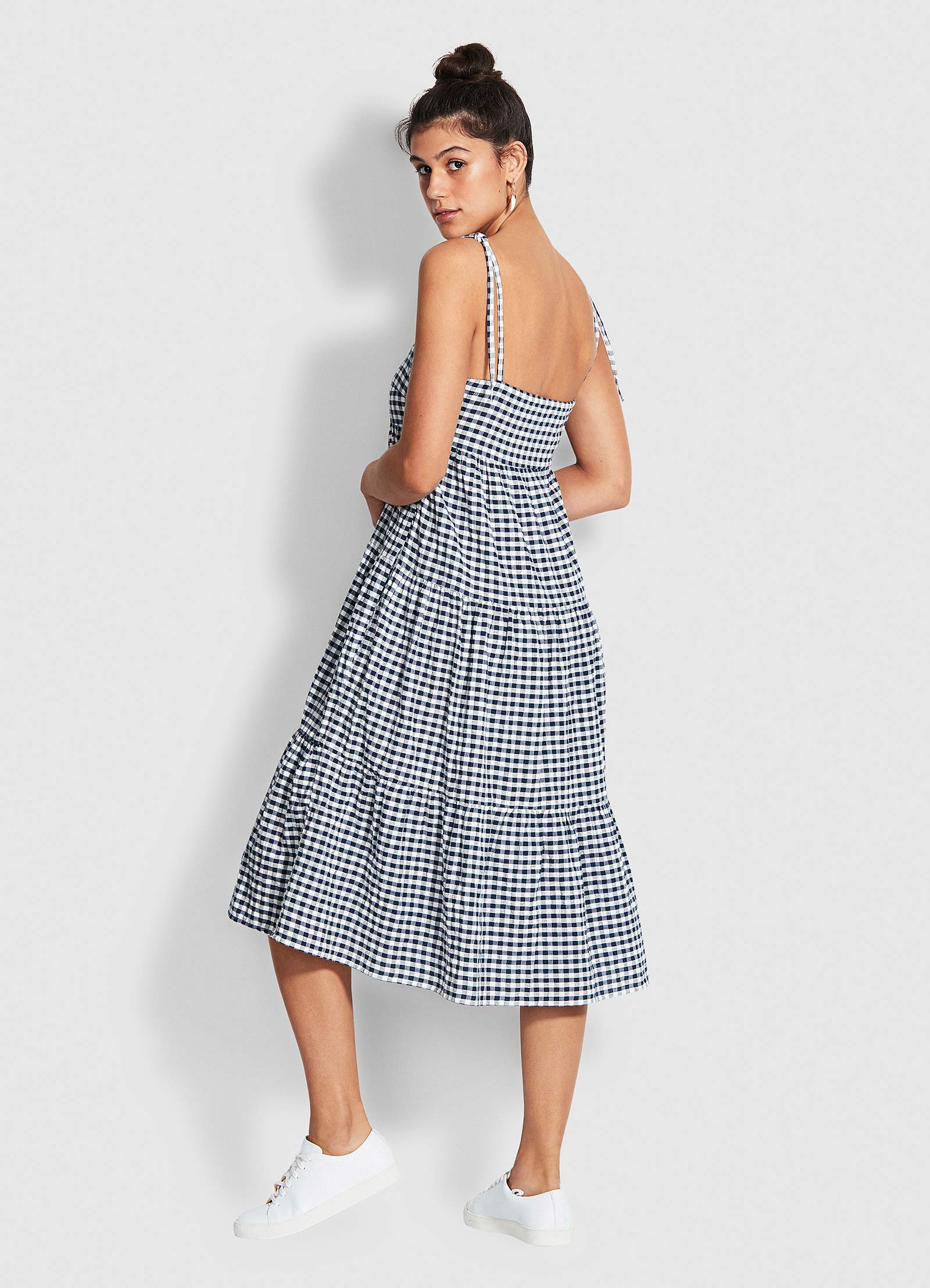 Beach Edit Ally Gingham Dress - Blue - Image 2