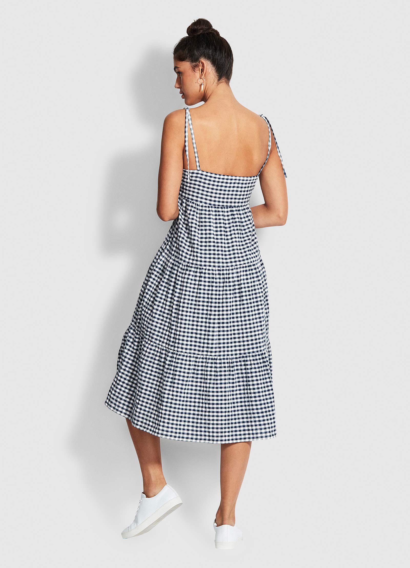 Beach Edit Ally Gingham Dress - Blue - Image 3