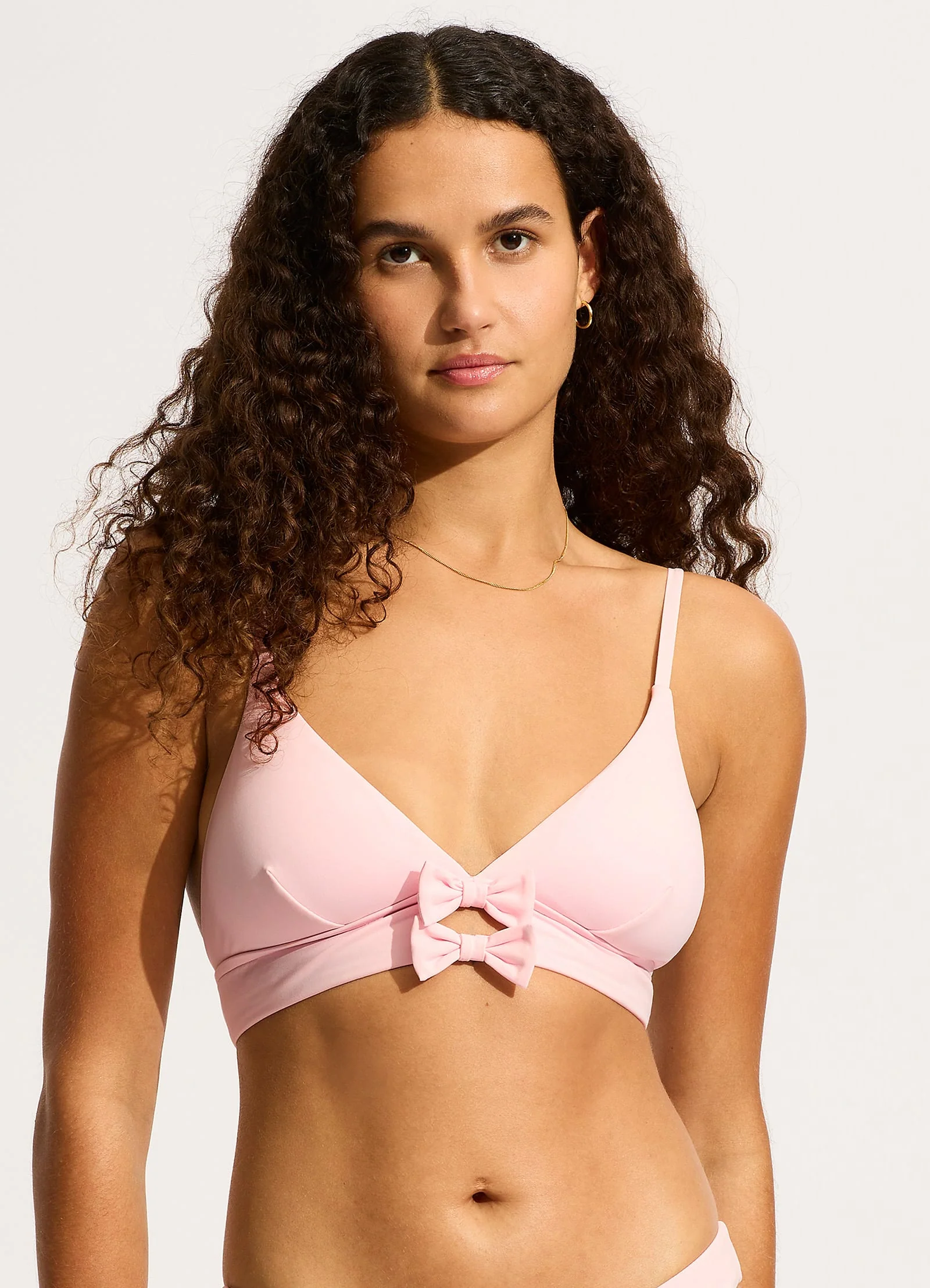 Beau Banded Triangle Bikini Top - Blossom - Image 2