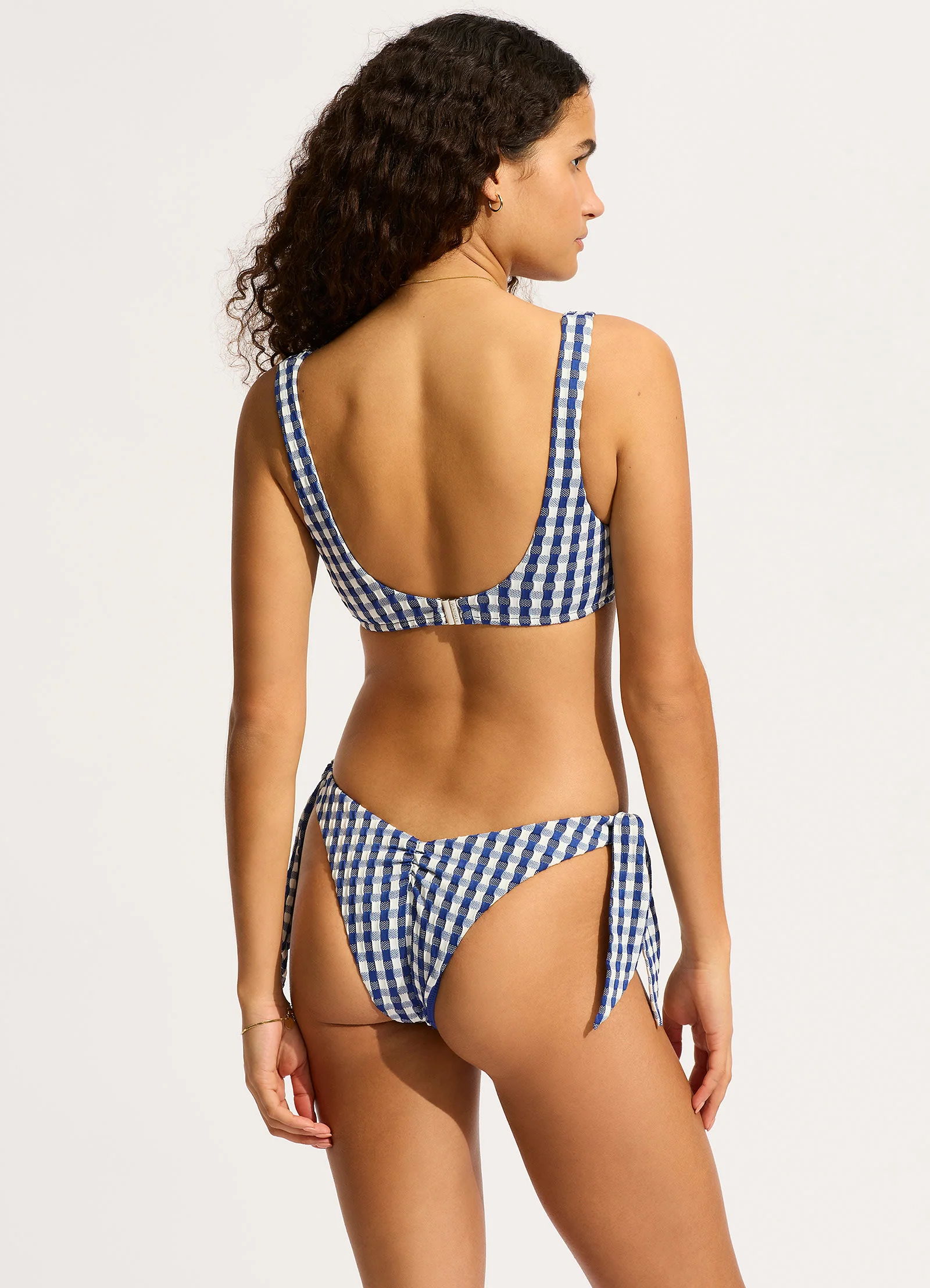 Bella Tie Side High Cut Rio Bikini Bottom - Ultramarine - Image 4