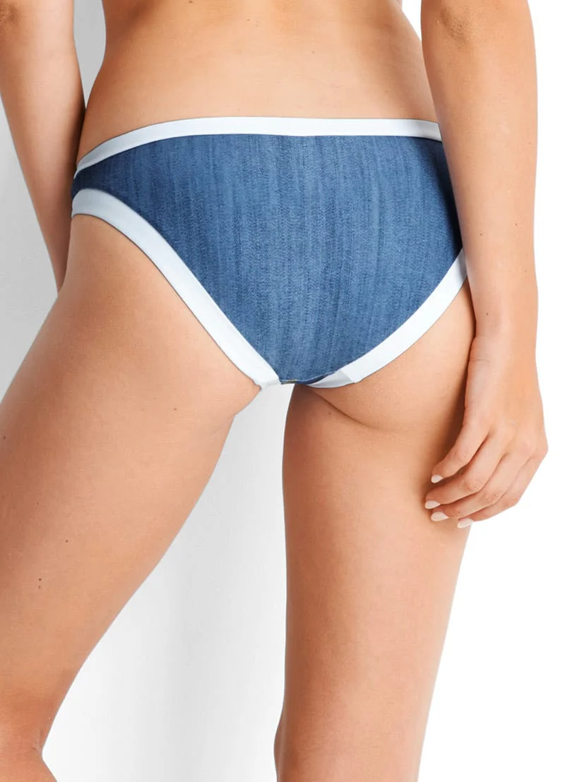 Block Party Hipster Bikini Bottom - Denim - Image 2