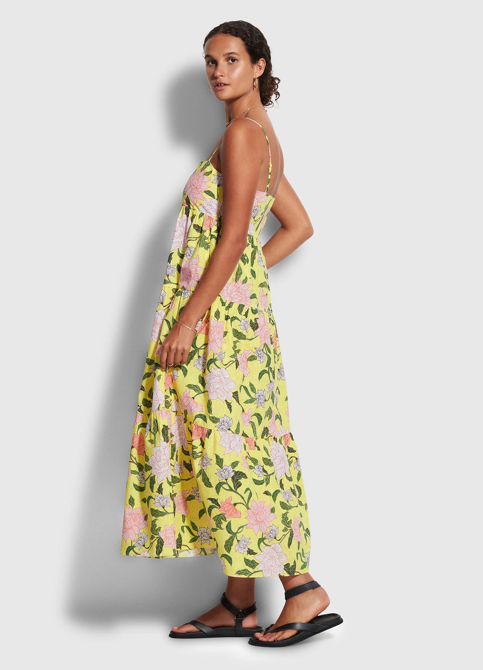 Boheme Floral Dress  - Lime Light - Image 2