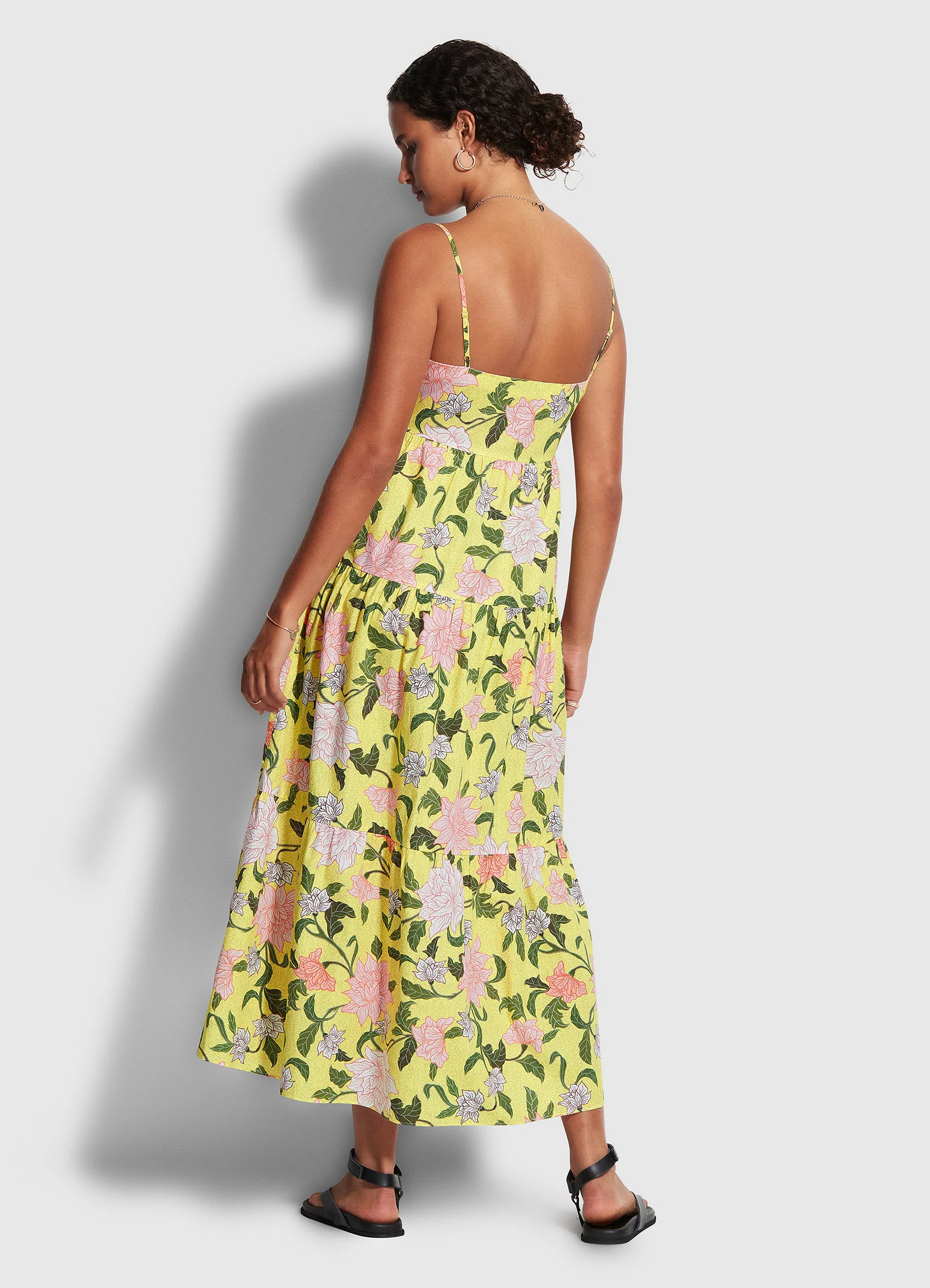 Boheme Floral Dress  - Lime Light - Image 3