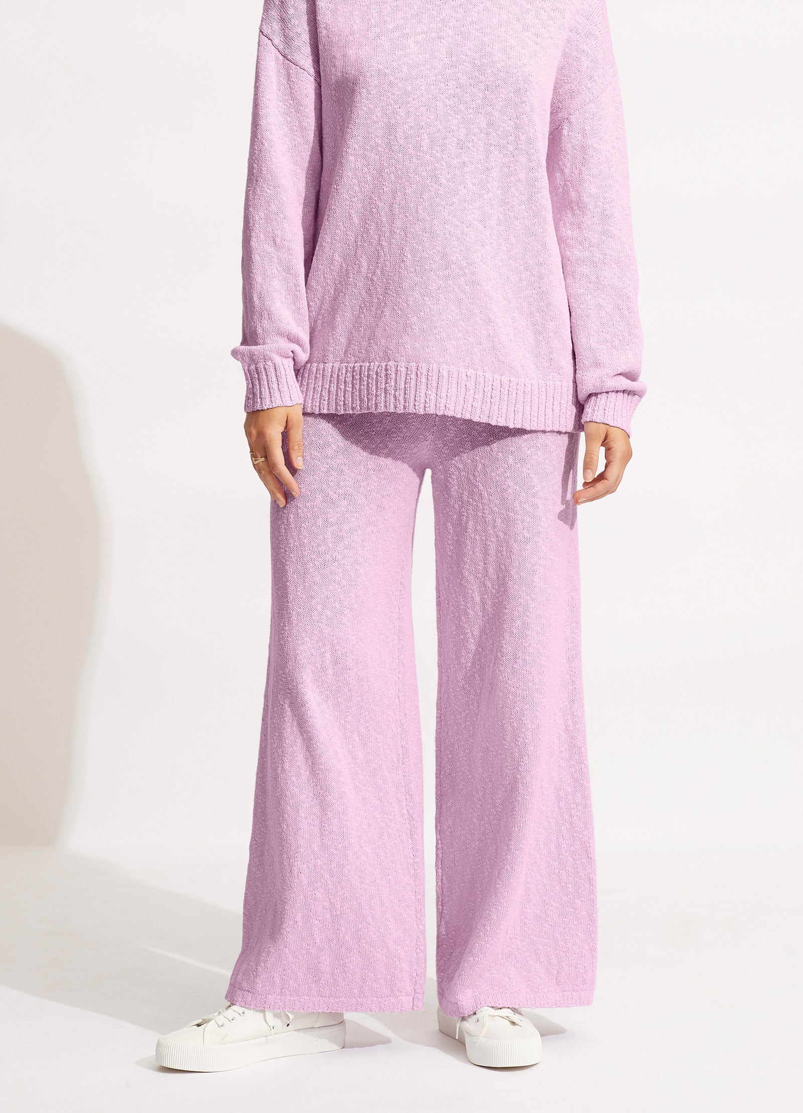 Boucle Knit Pant - Lilac - Image 3