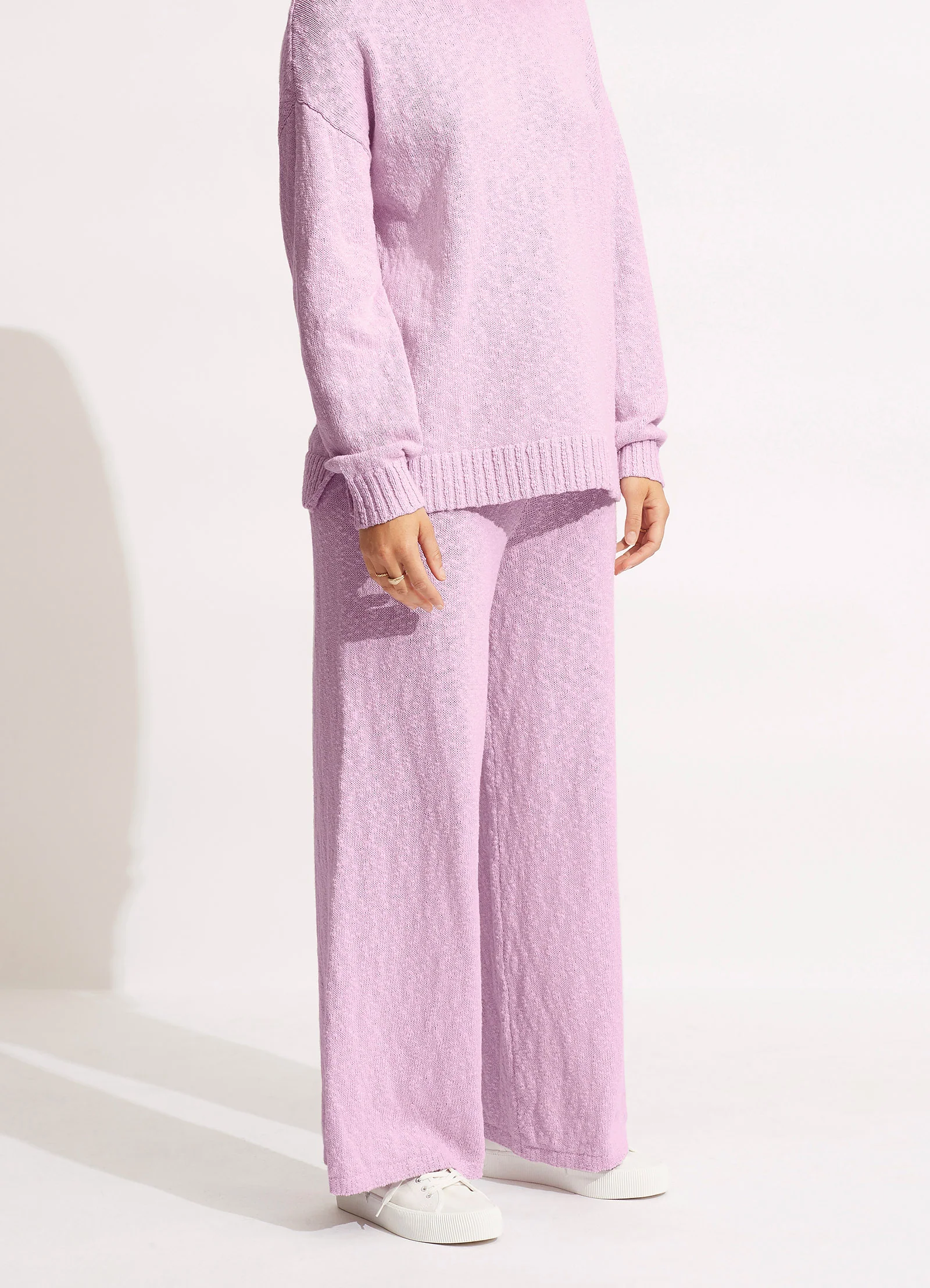 Boucle Knit Pant - Lilac - Image 5