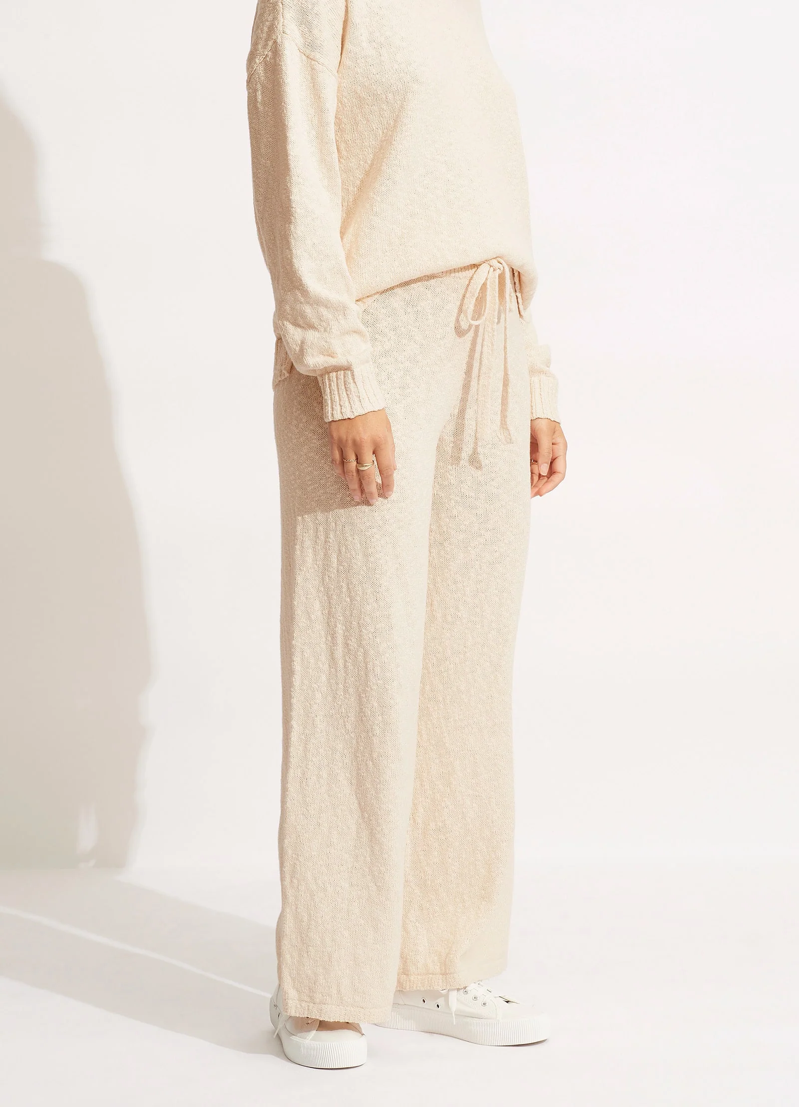 Boucle Knit Pant - Sand - Image 3
