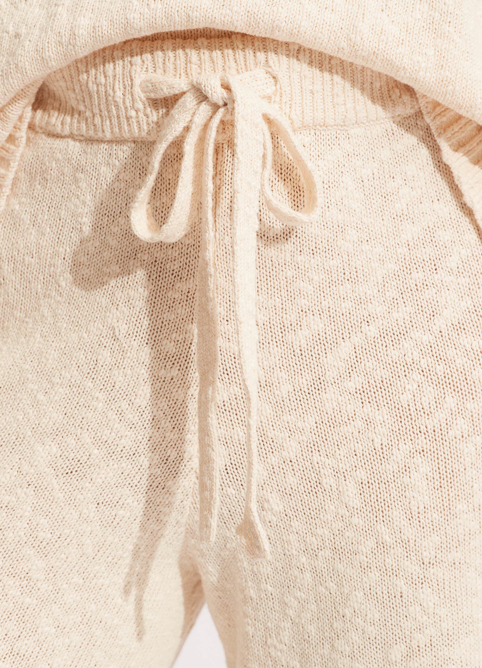 Boucle Knit Pant - Sand - Image 5