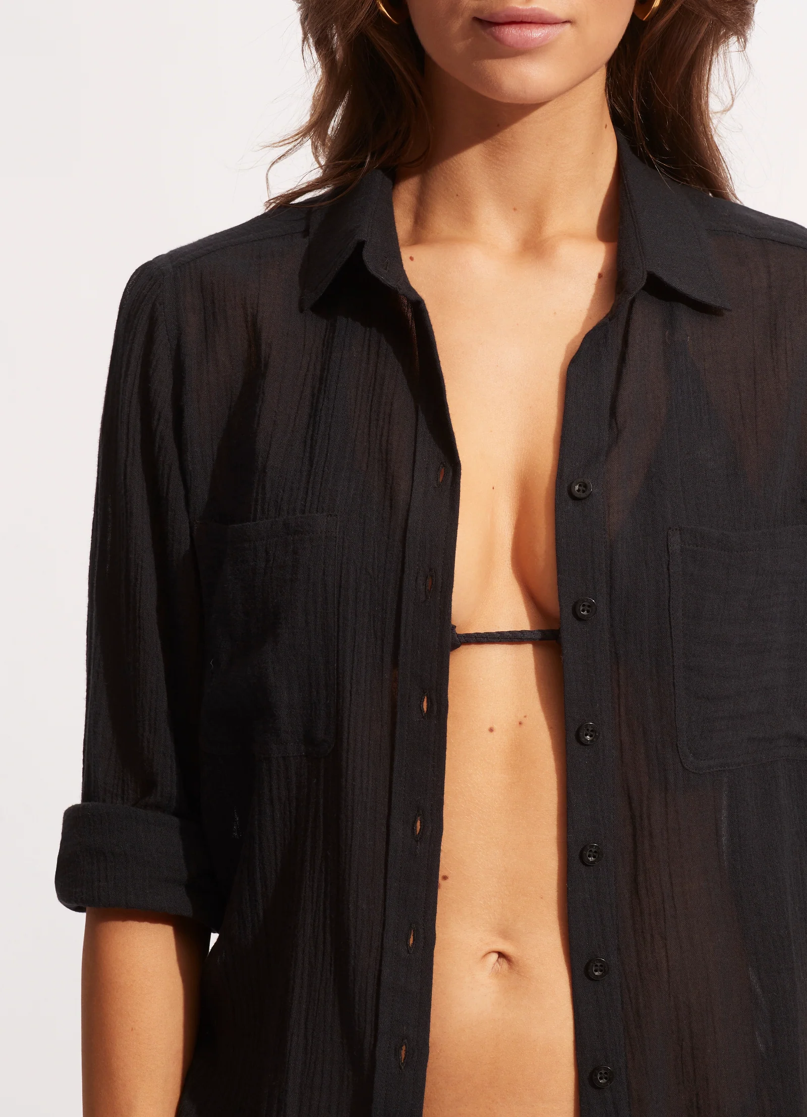 Breeze Beach Shirt - Black - Image 4
