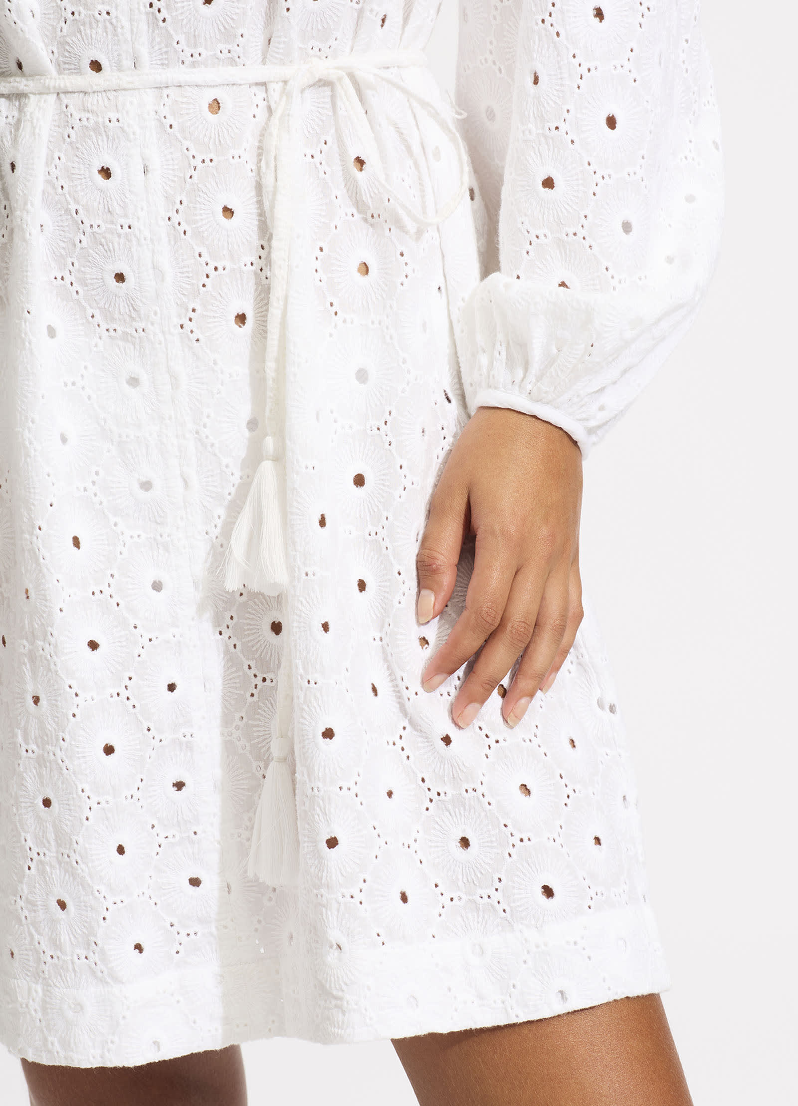 Broderie Cover Up - White - Image 4