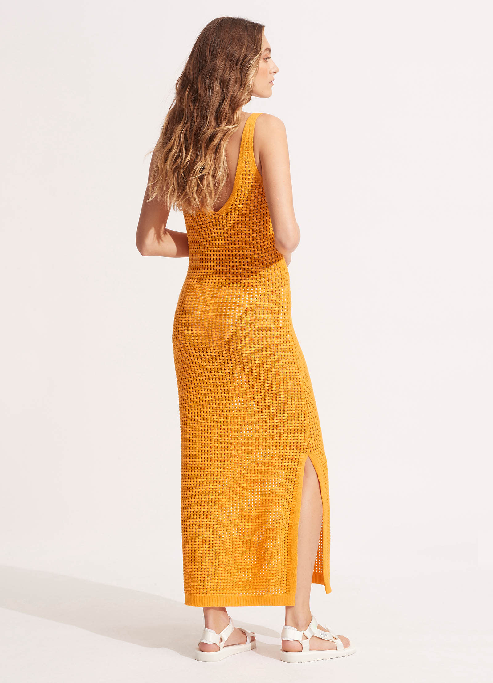 Byron Knit Dress - Rockmelon - Image 3