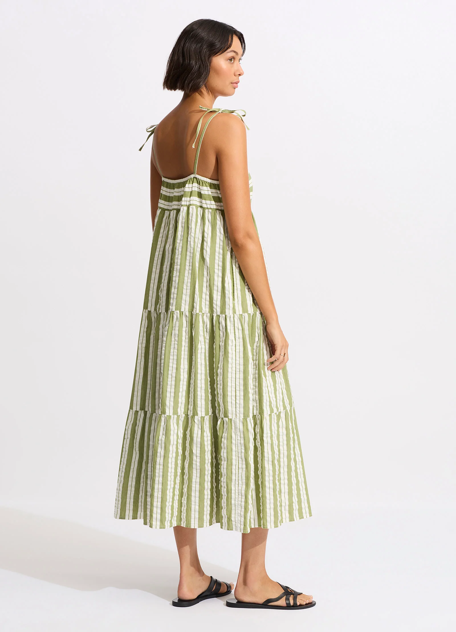 Cabana Tier Maxi - Olive Green - Image 3