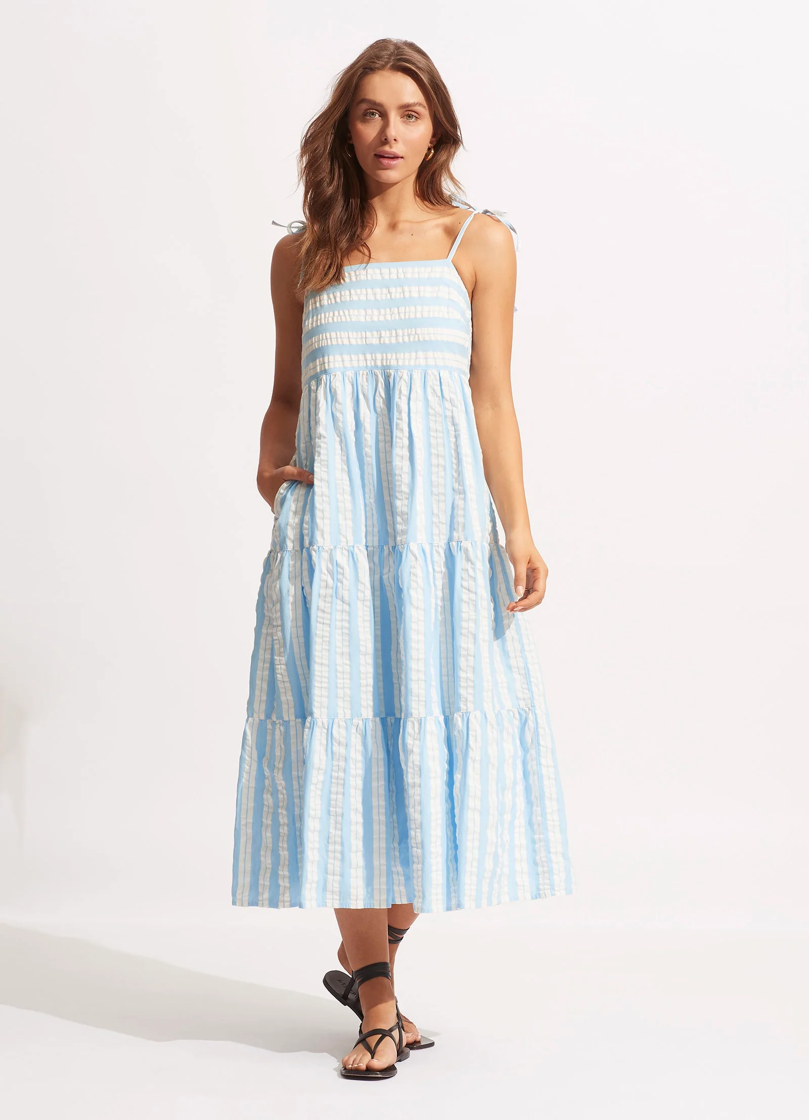 Cabana Tier Maxi - Powder Blue