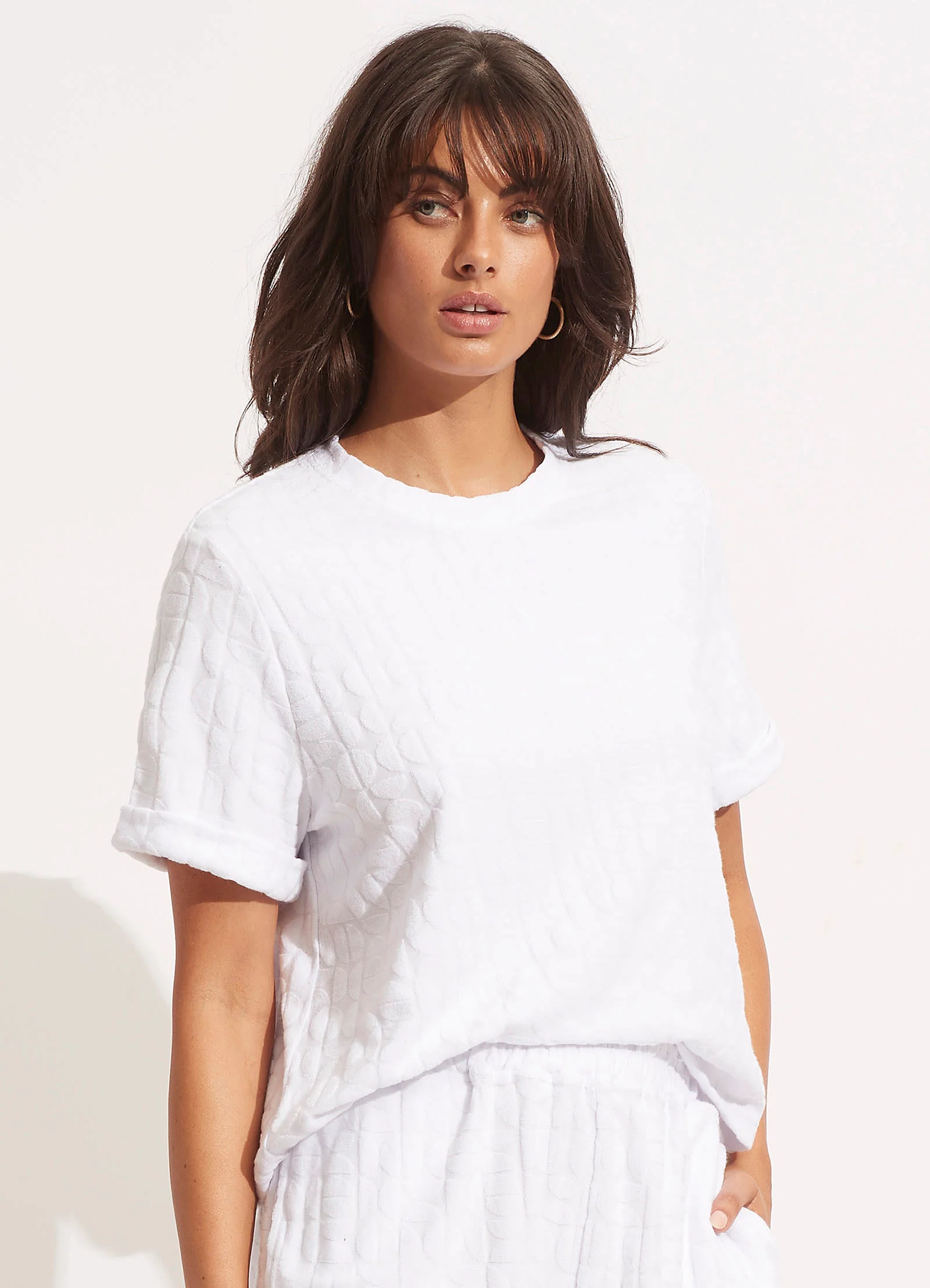 Capri Terry Tee - White - Image 3