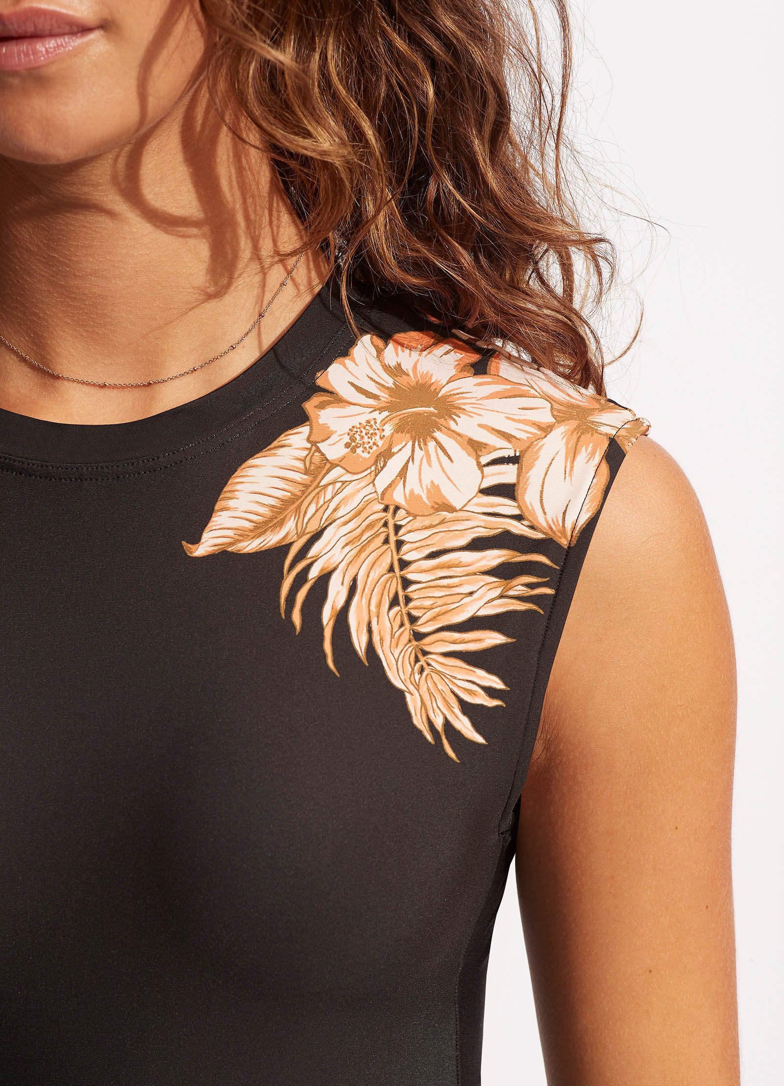 Castaway Cap Sleeve One Piece - Black - Image 5
