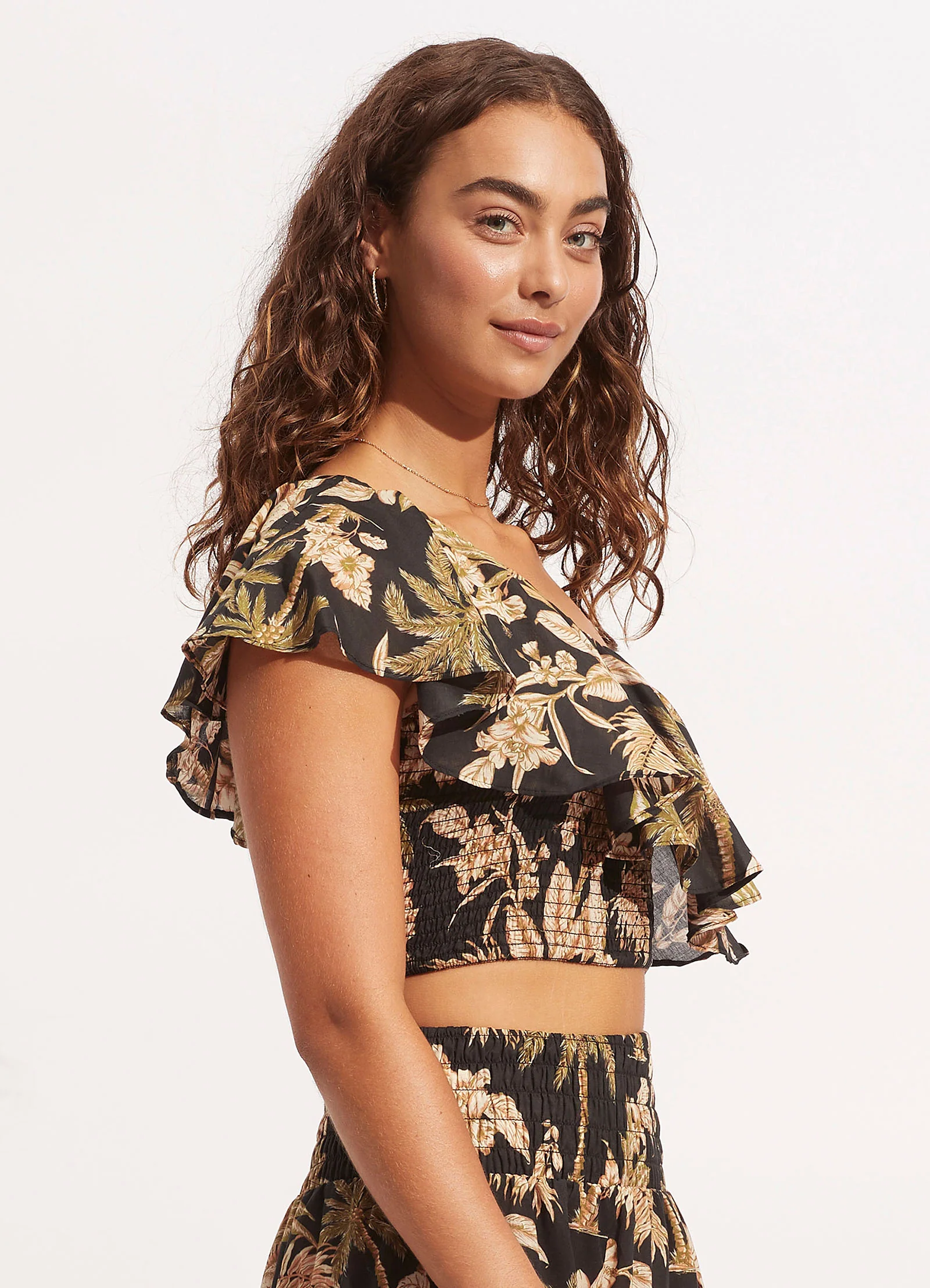 Castaway One Shoulder Top - Black - Image 3