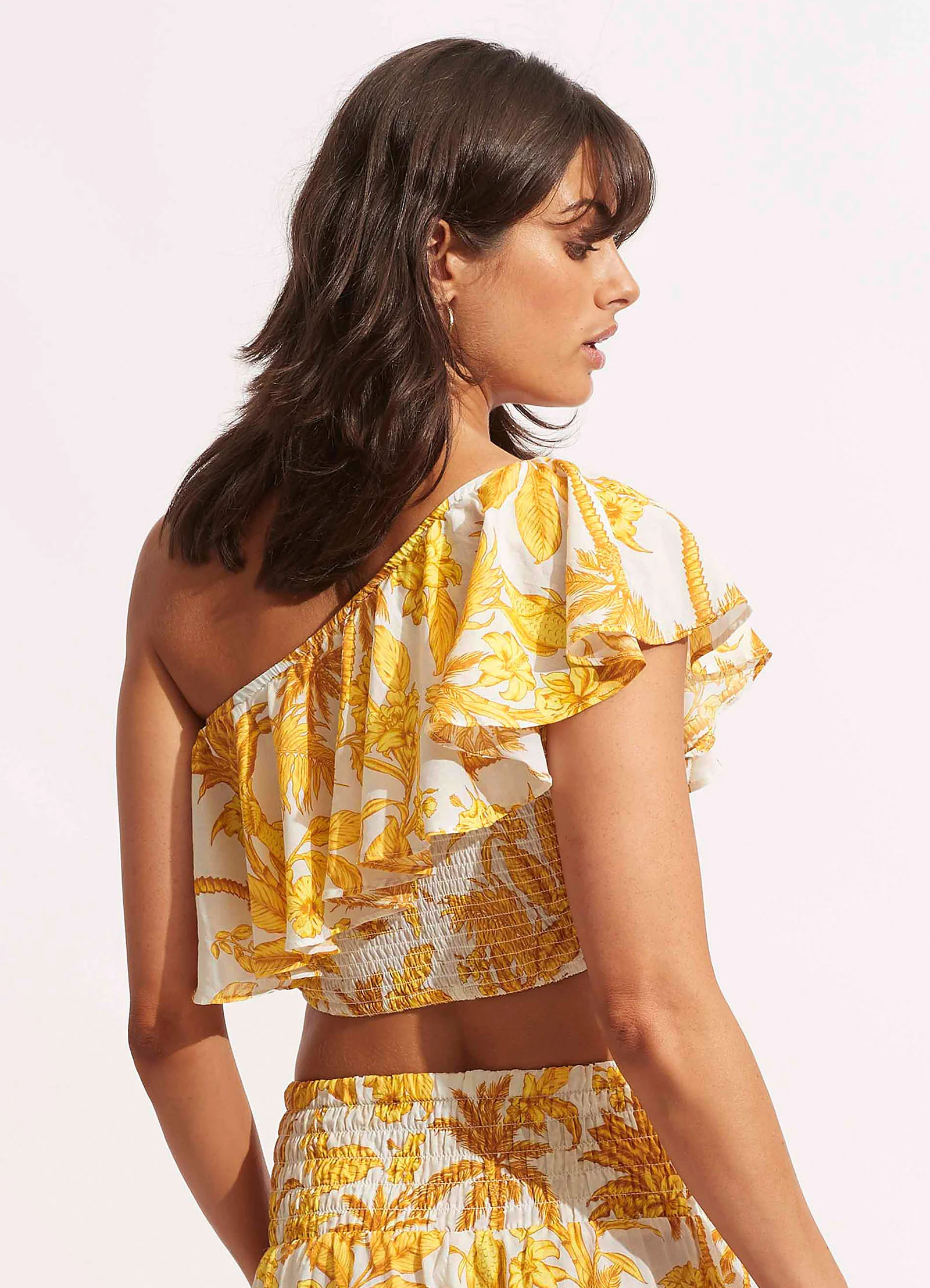 Castaway One Shoulder Top - Tuscan Sun - Image 4