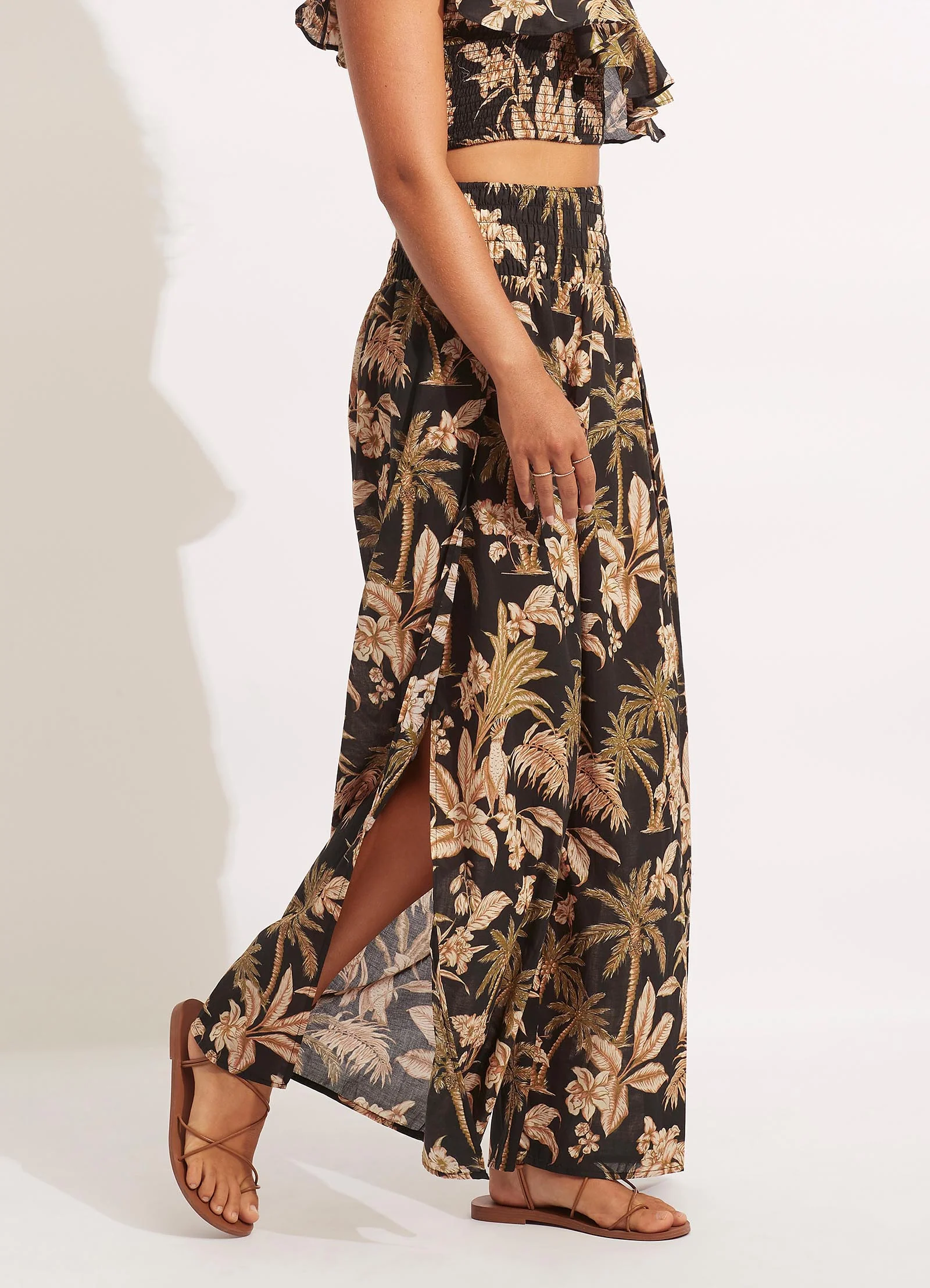 Castaway Shirring Pant - Black - Image 3