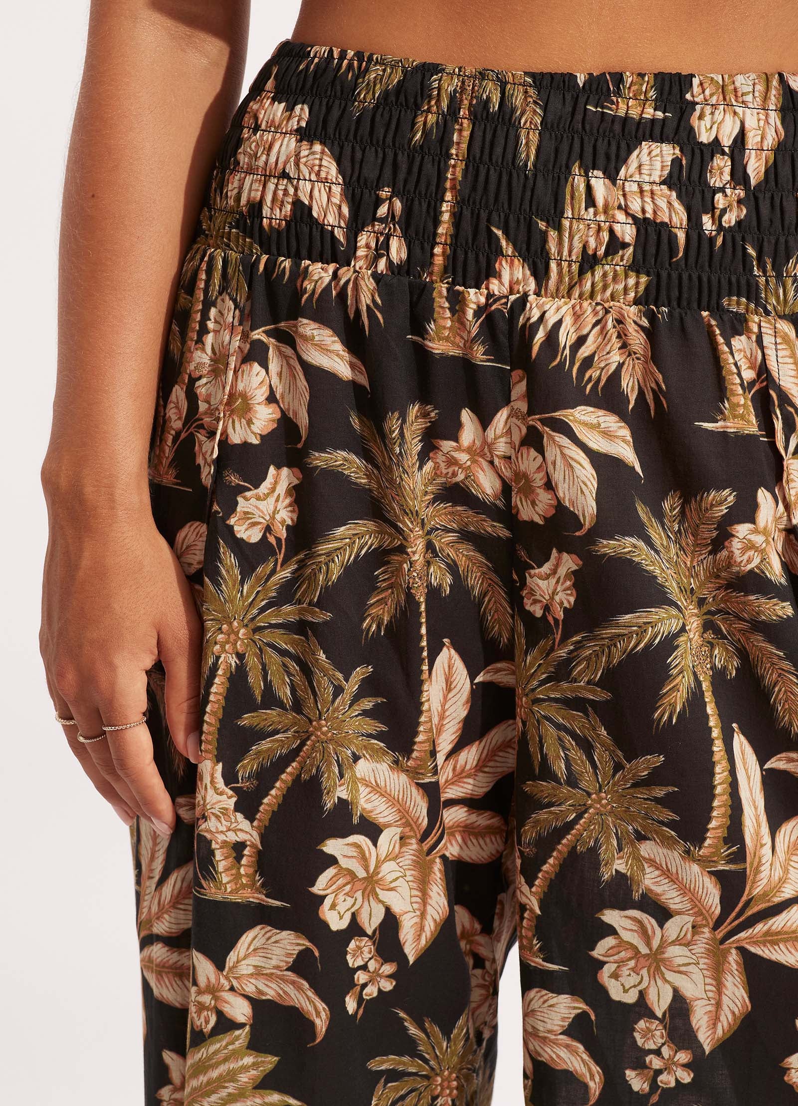 Castaway Shirring Pant - Black - Image 5