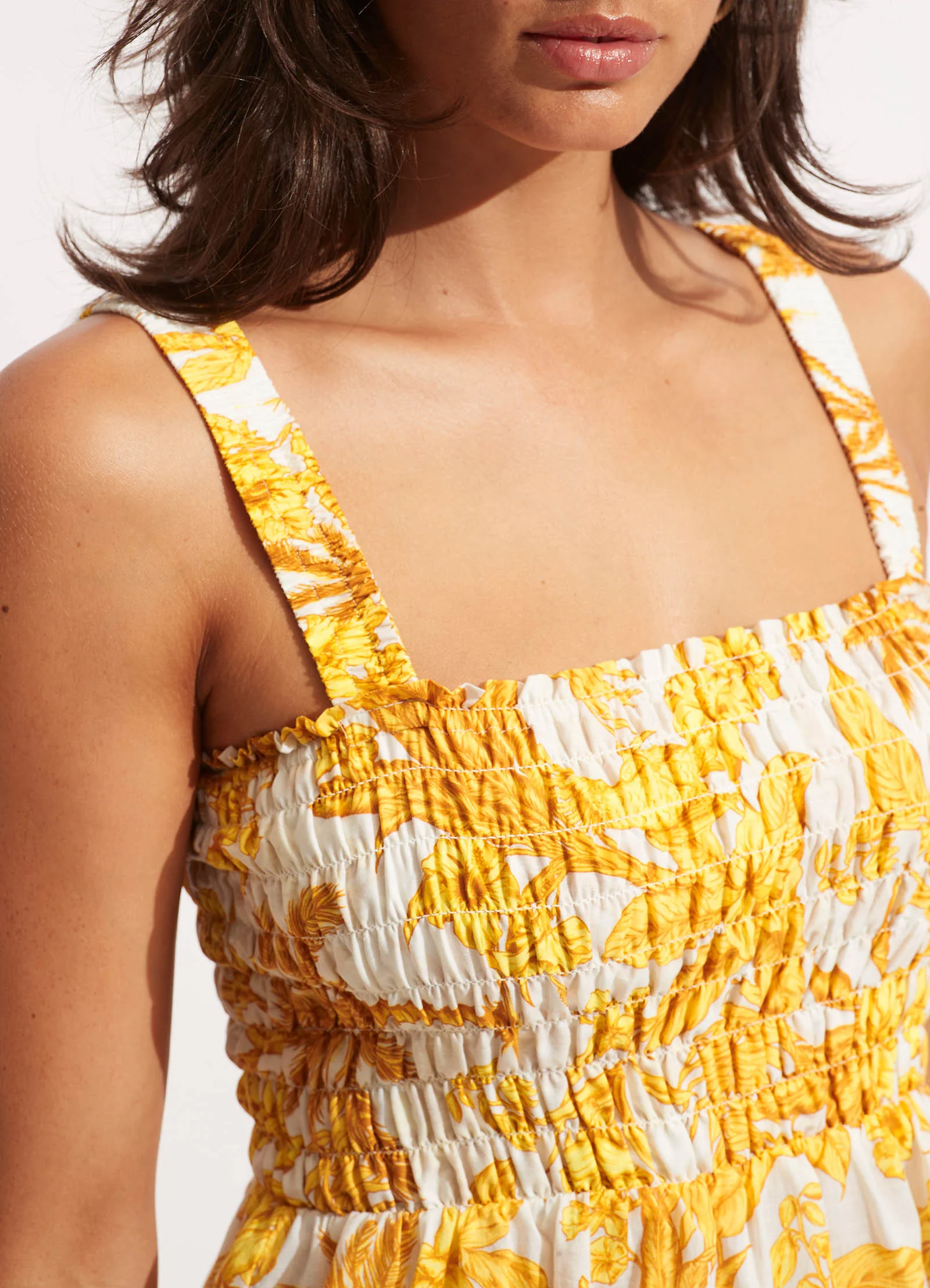 Castaway Shirring Top - Tuscan Sun - Image 5