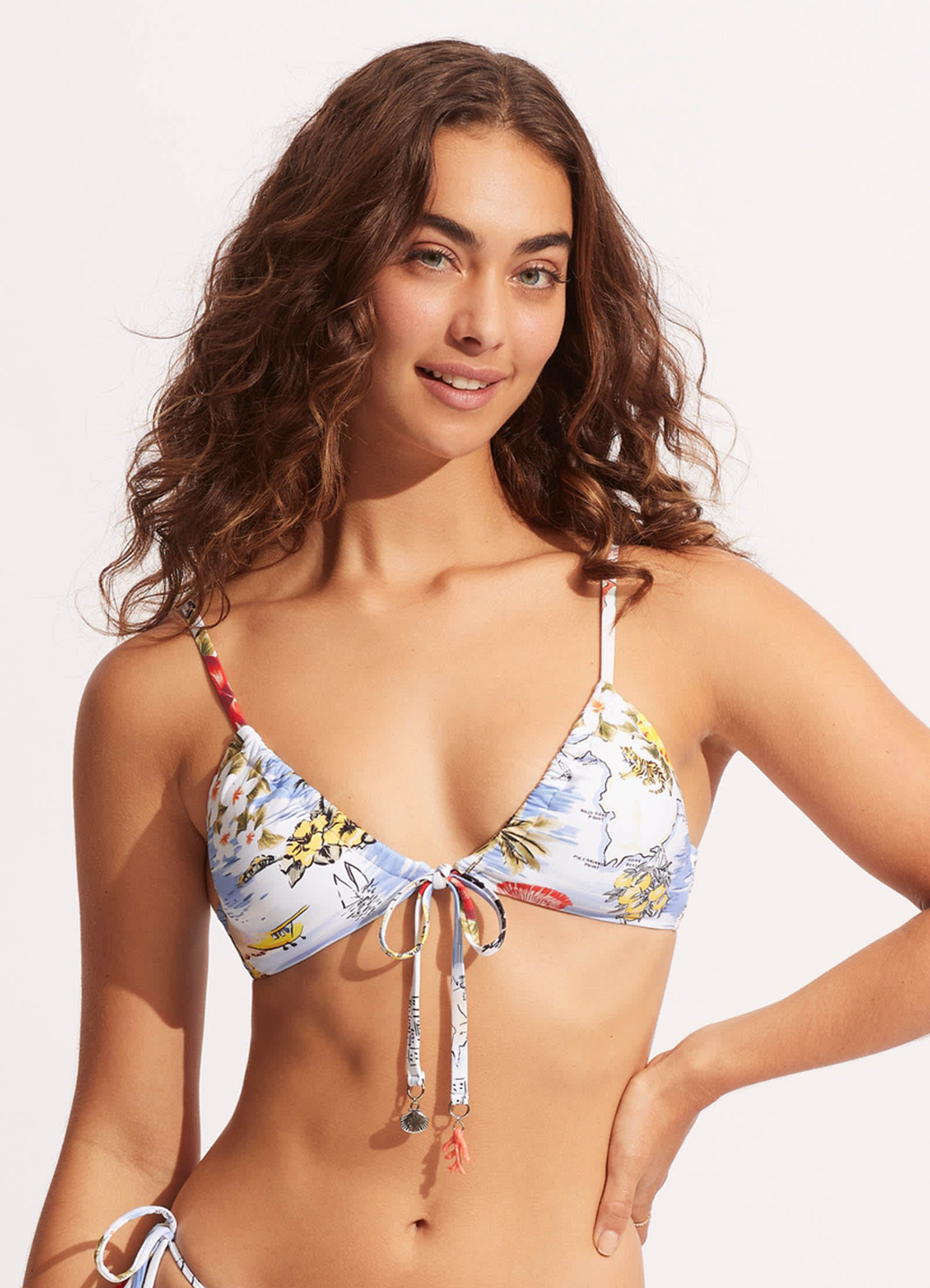 Coast To Coast Drawstring Bralette - Powder Blue - Image 2