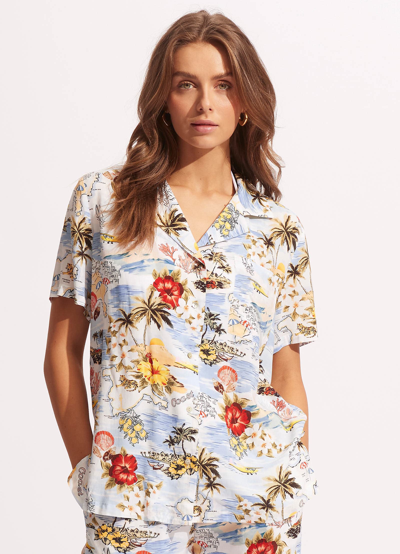 Coast To Coast Resort Shirt - Powder Blue - Image 2