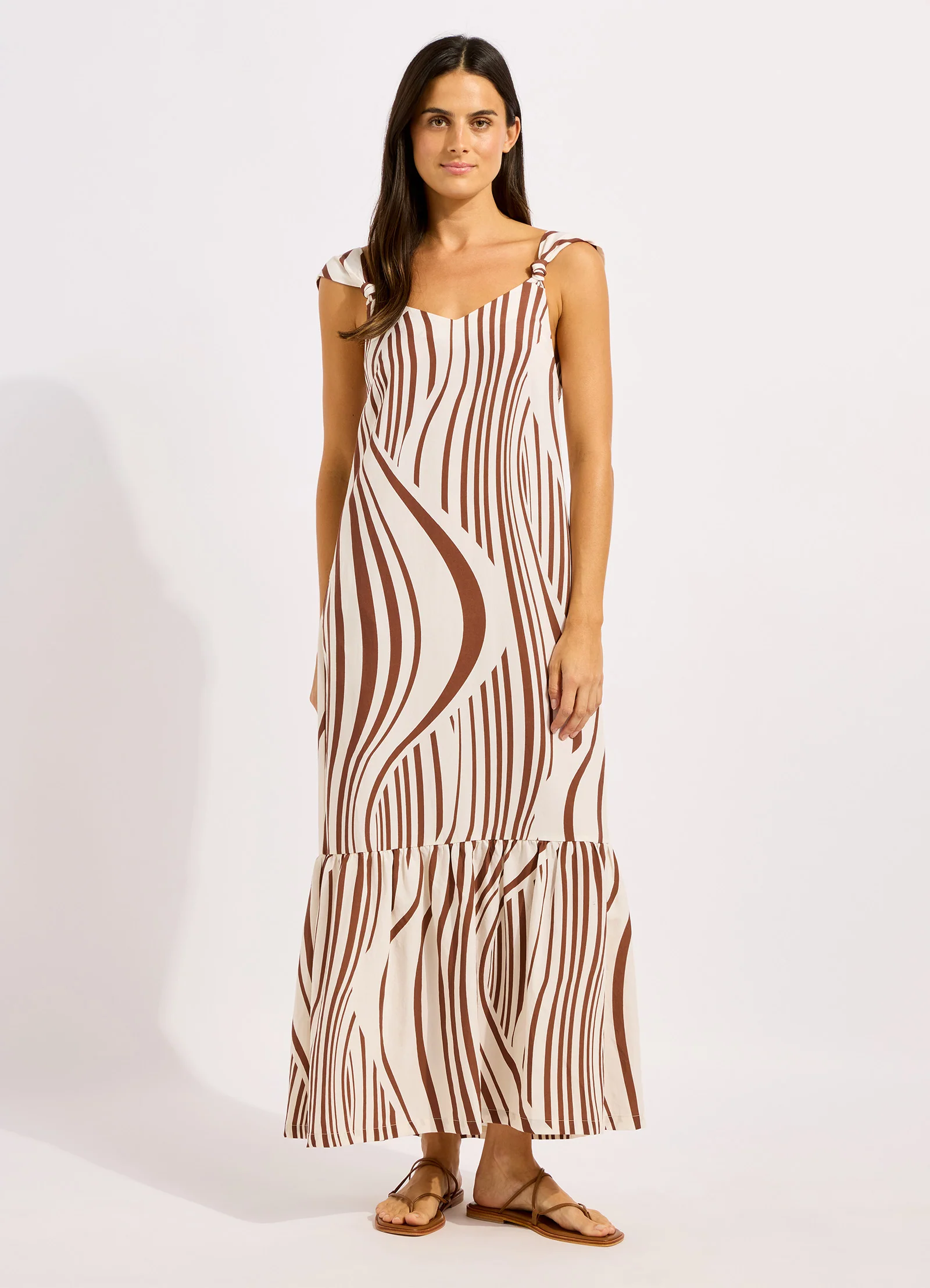 Coastline Tie Back Maxi Dress