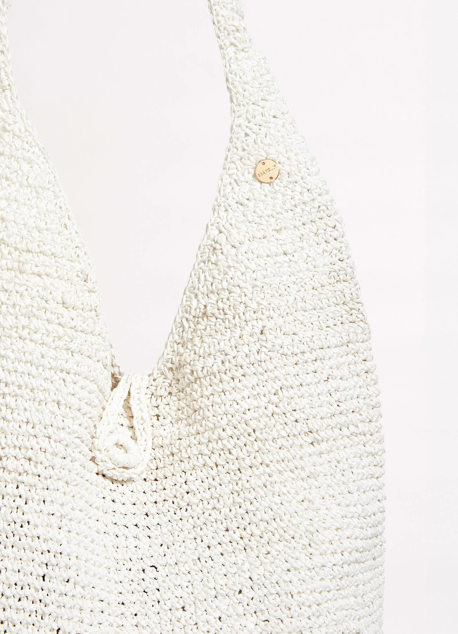 Cocoon Woven Tote - White - Image 3