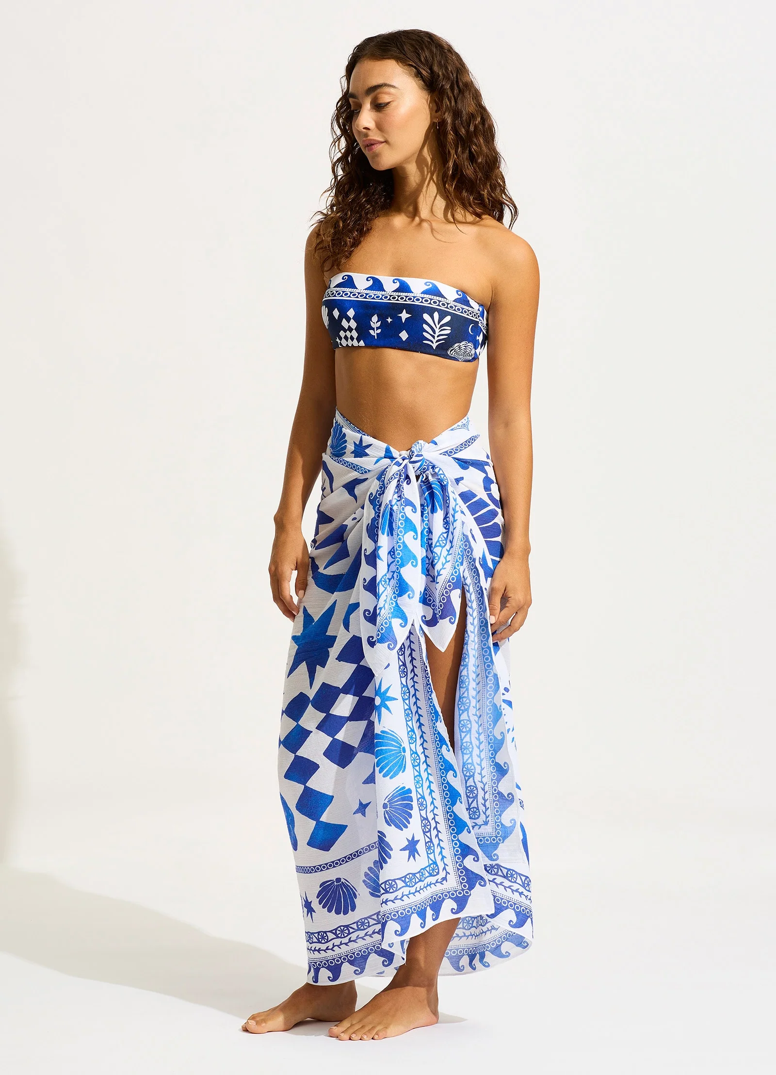 Corfu Sarong - Azure - Image 2