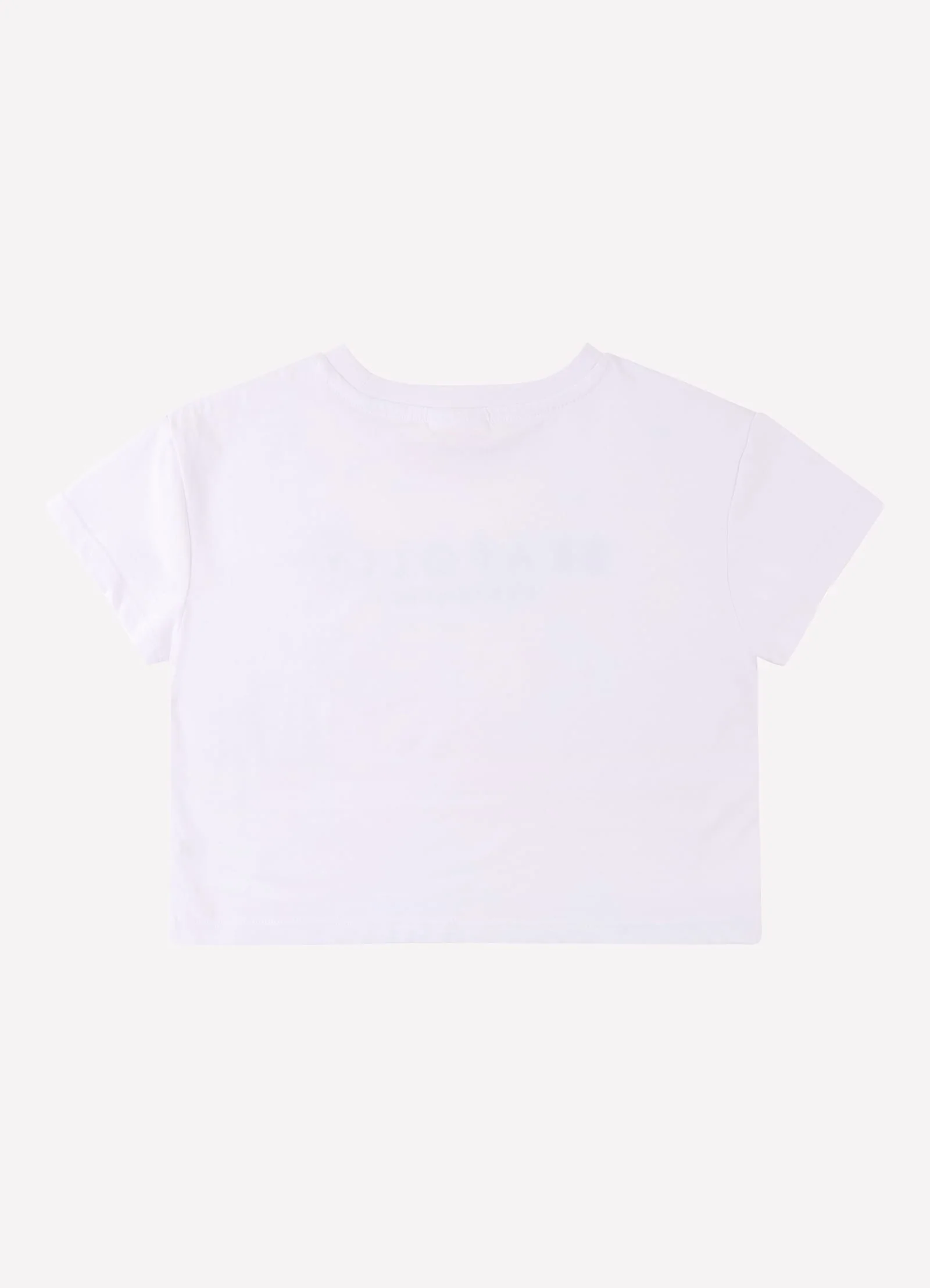 Cotton Emb Crop Tee - White - Image 4