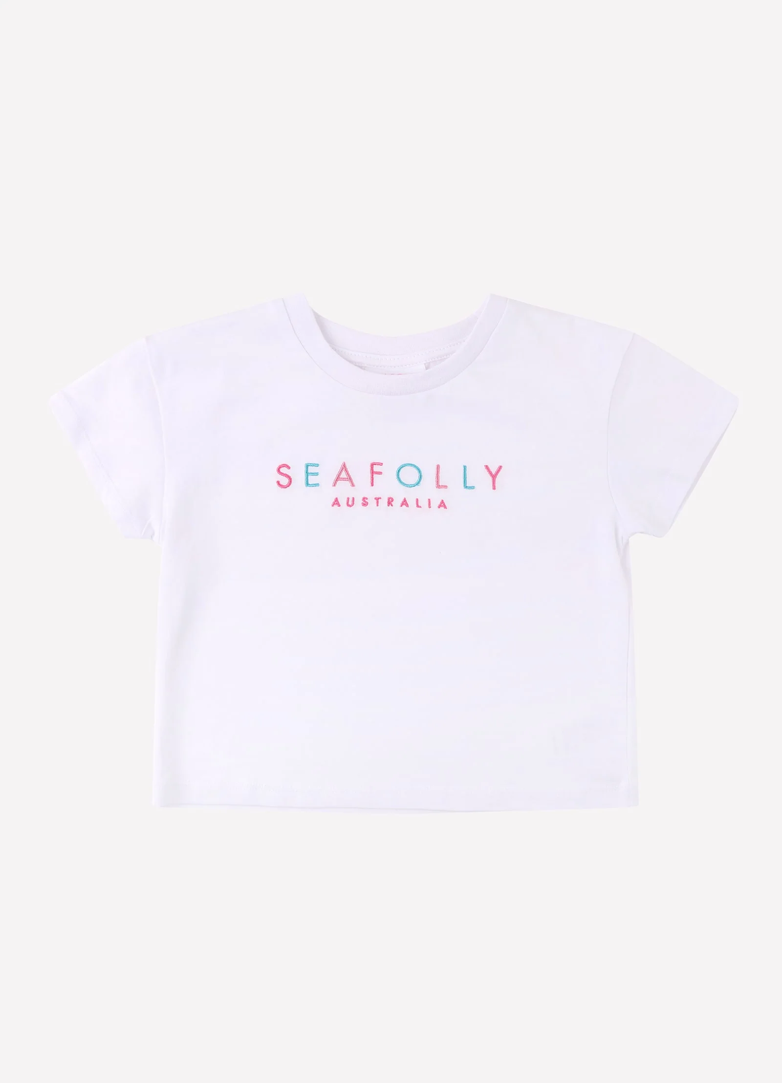 Cotton Emb Crop Tee - Brilliant White - Image 3