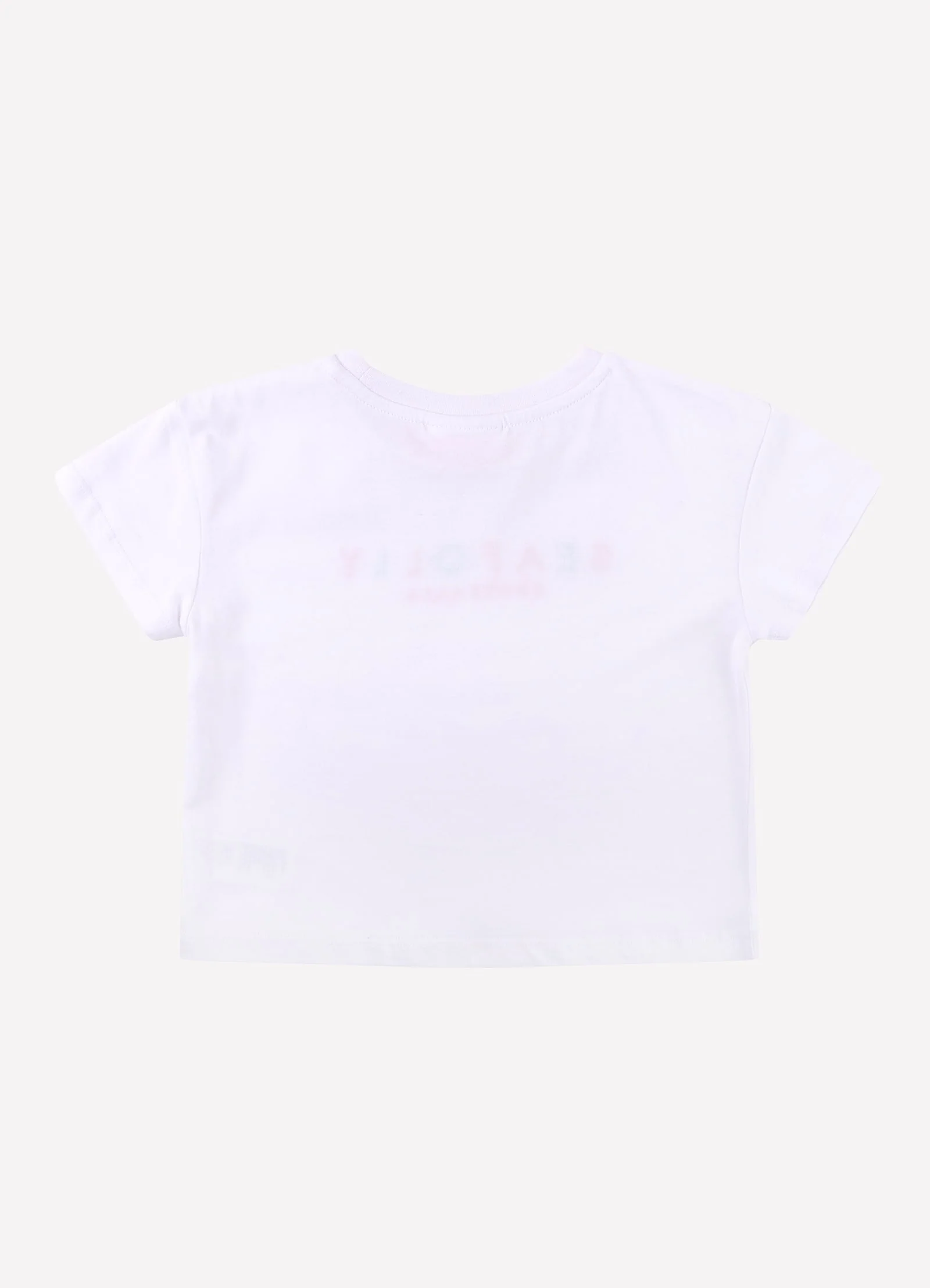 Cotton Emb Crop Tee - Brilliant White - Image 4