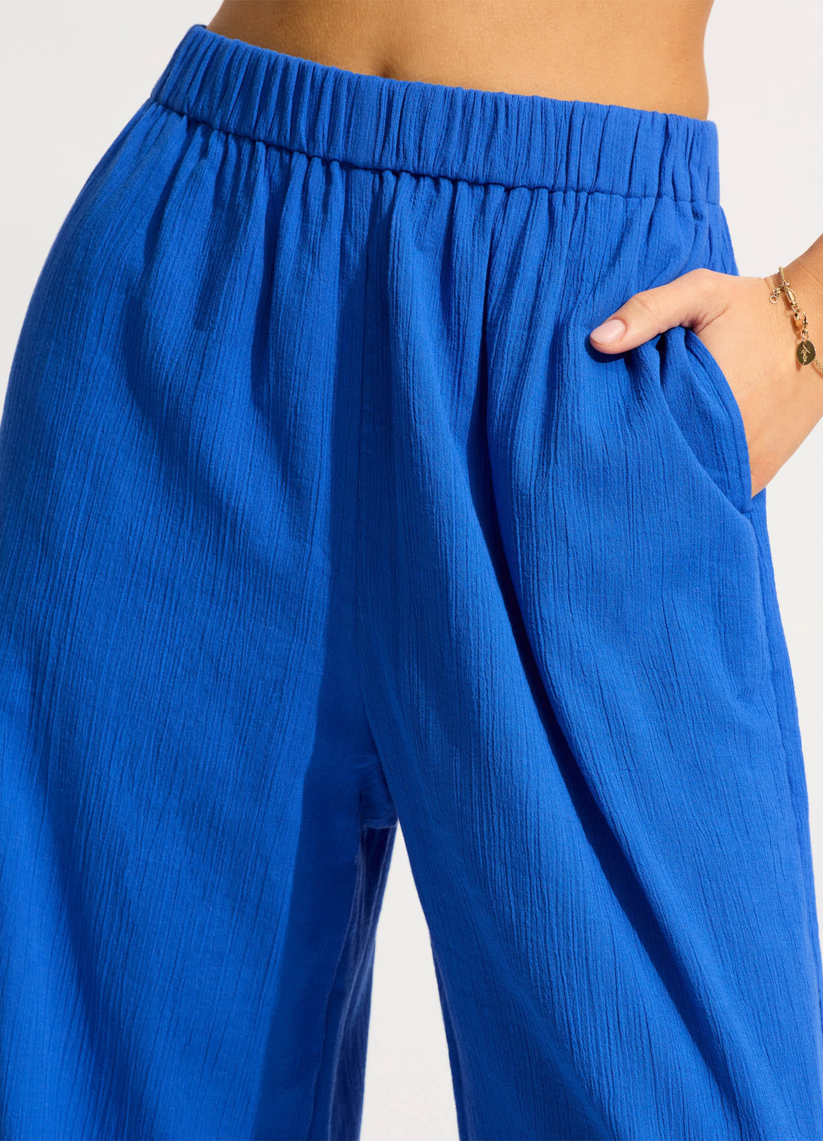 Crinkle Beach Pant - Azure - Image 5