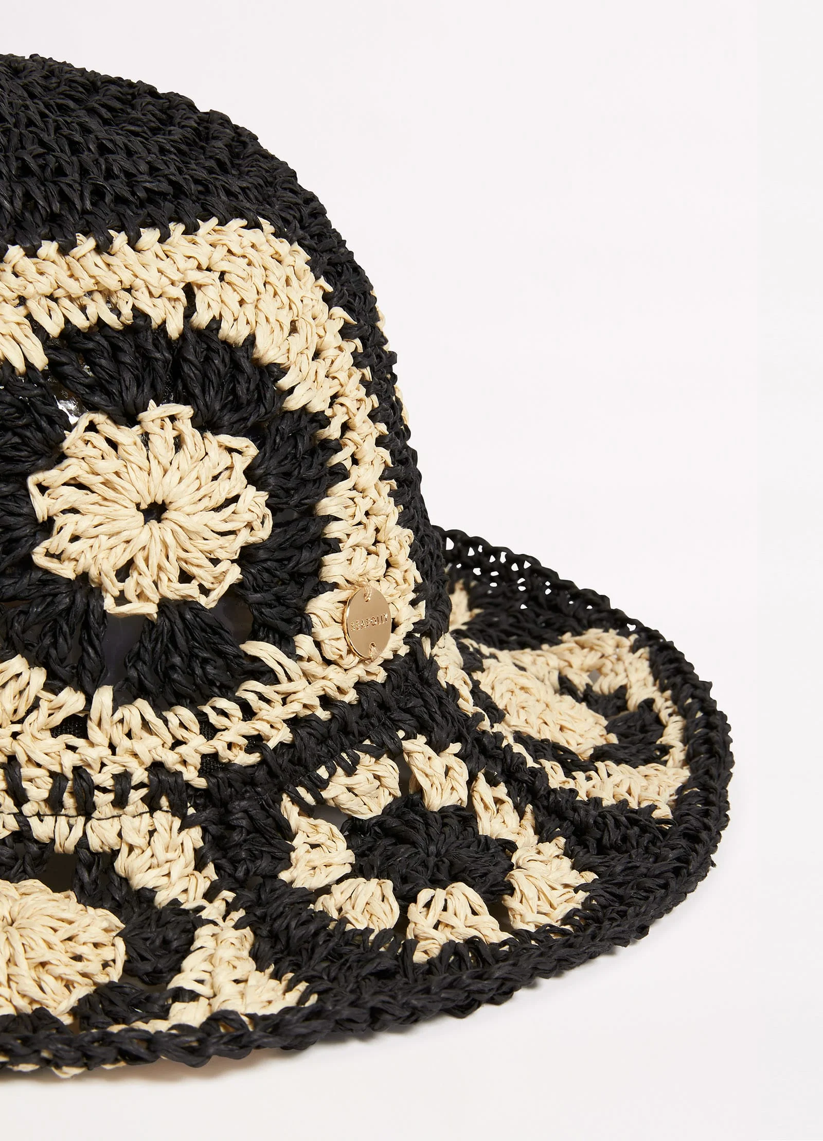 Crochet Hat - Black/Natural - Image 8