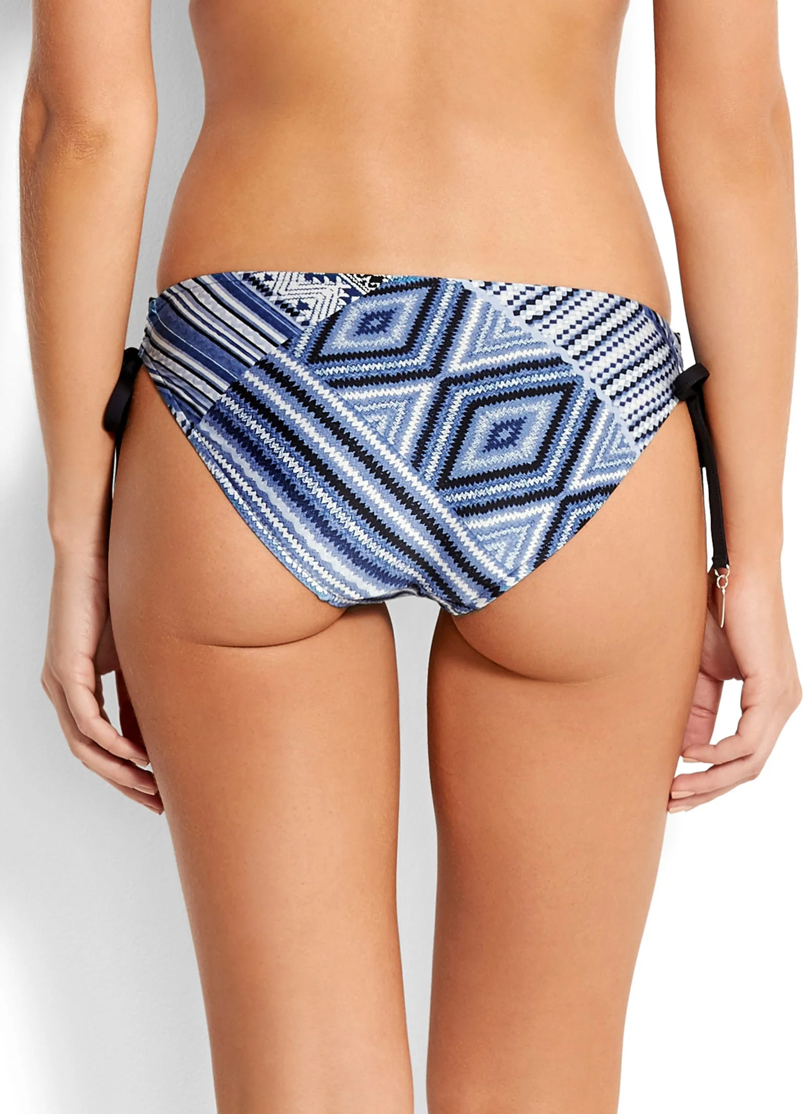 Desert Tribe Loop Tie Side Hipster Bikini Bottom - Bluestone - Image 2