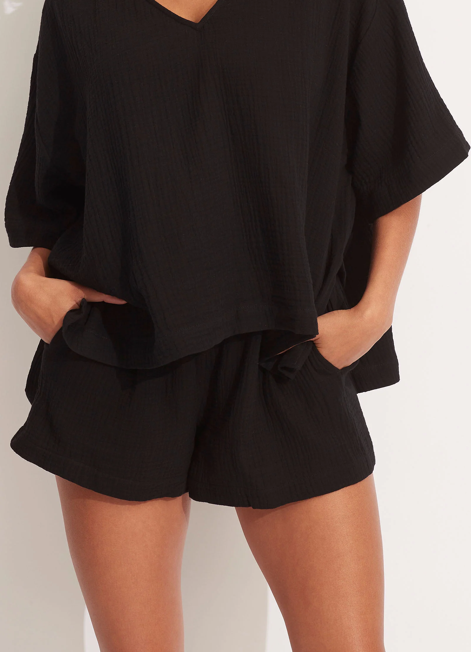 Double Cloth Short - Black - Image 2