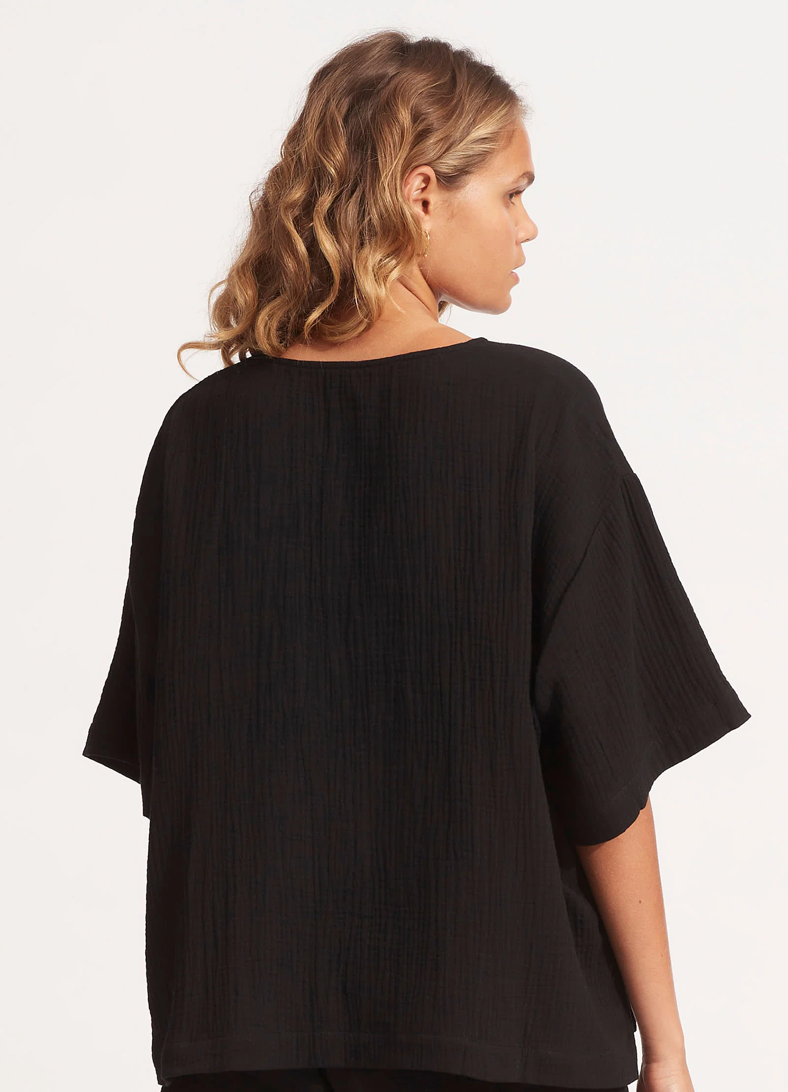 Double Cloth Top - Black - Image 3