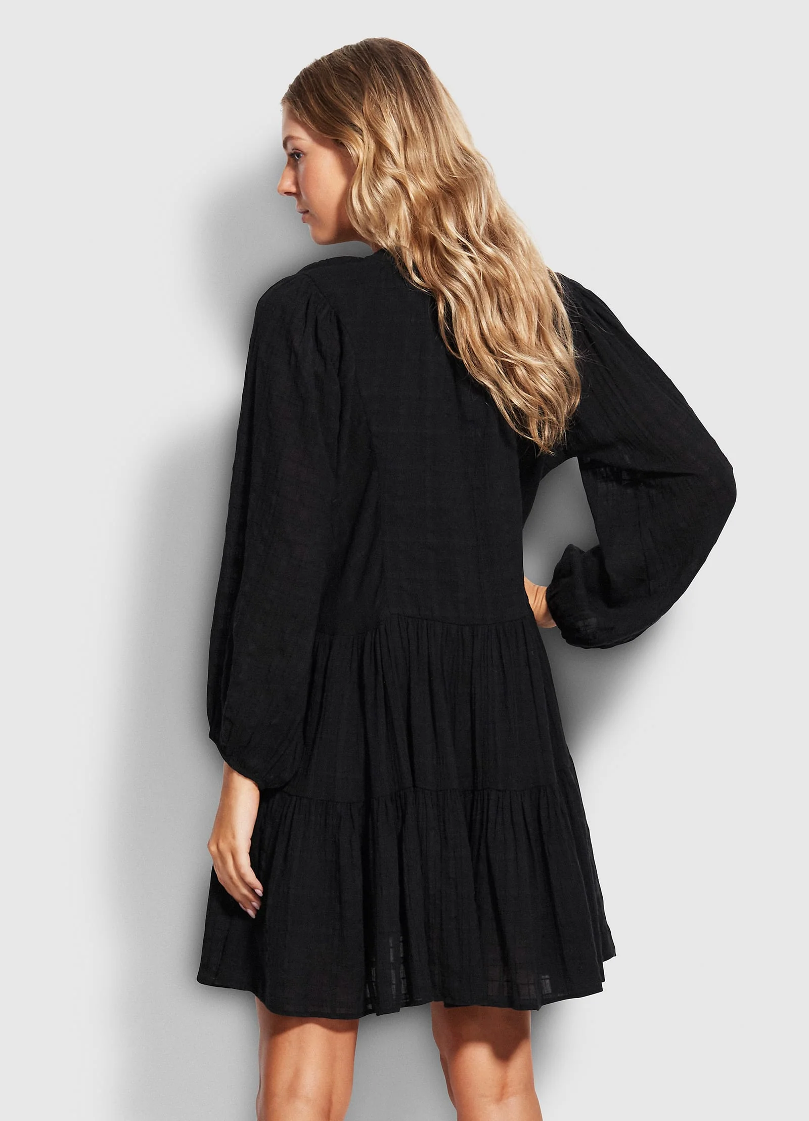 Drifter Tiered Dress - Black - Image 4