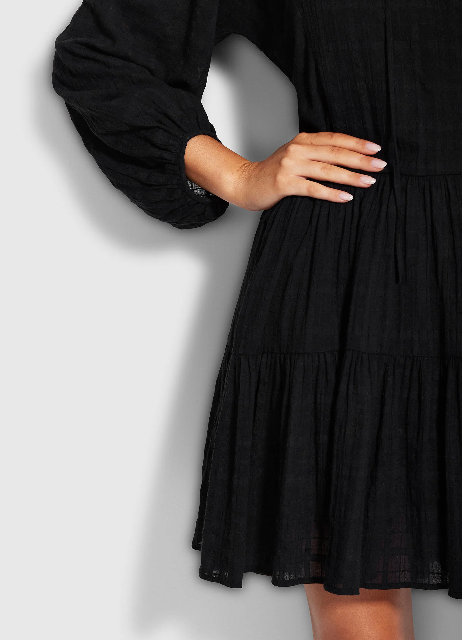 Drifter Tiered Dress - Black - Image 5