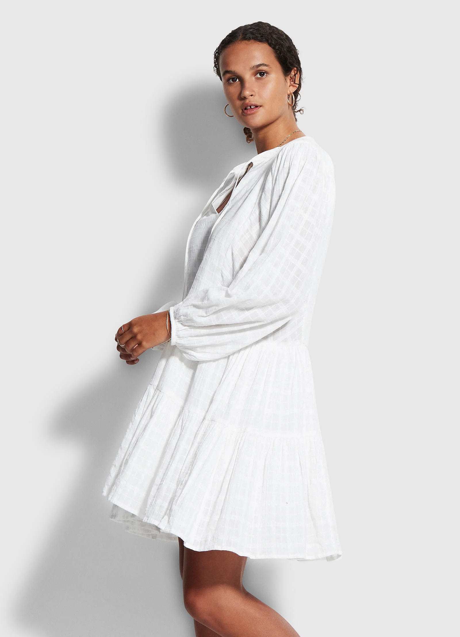 Drifter Tiered Dress - White - Image 2