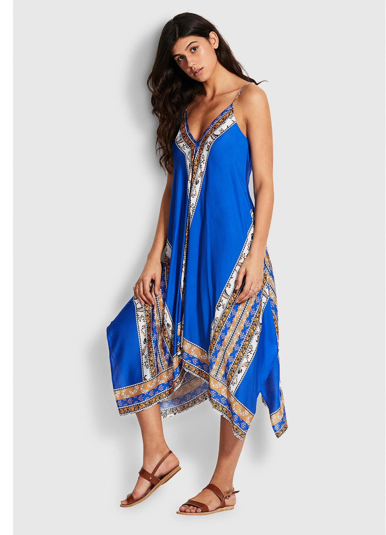 El Dorado Scarf Dress - Cobalt Blue - Image 2