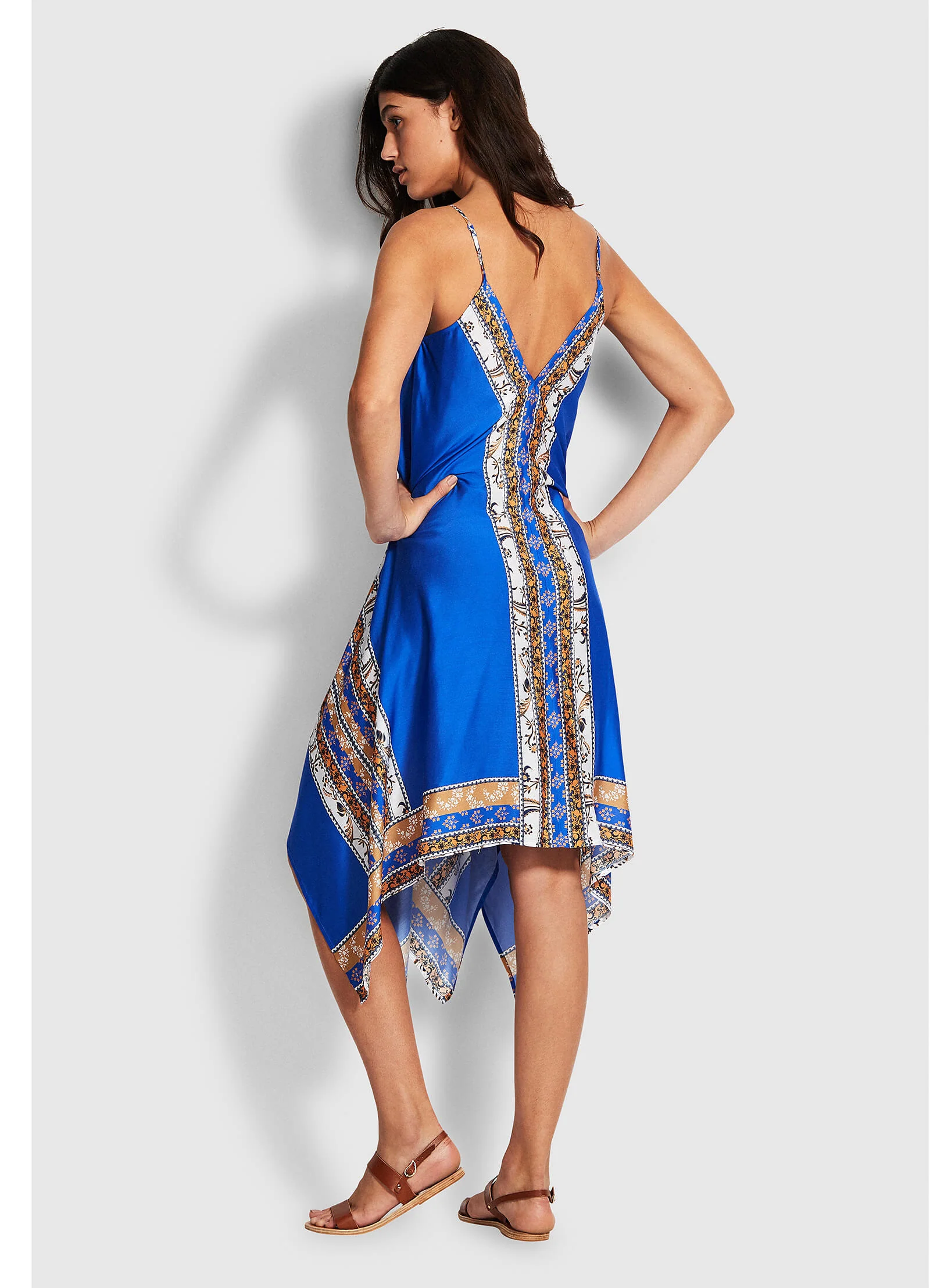 El Dorado Scarf Dress - Cobalt Blue - Image 3
