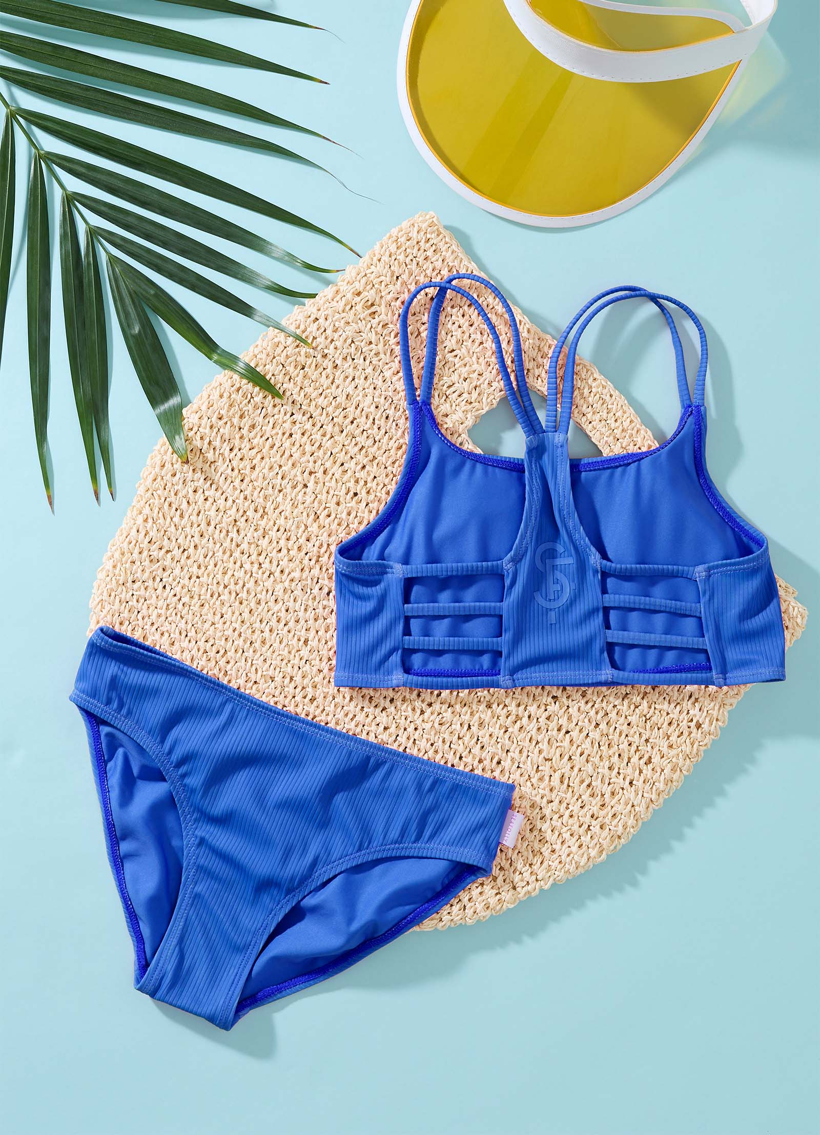 Essential Girls Multi Strap Bikini - Royal - Image 2