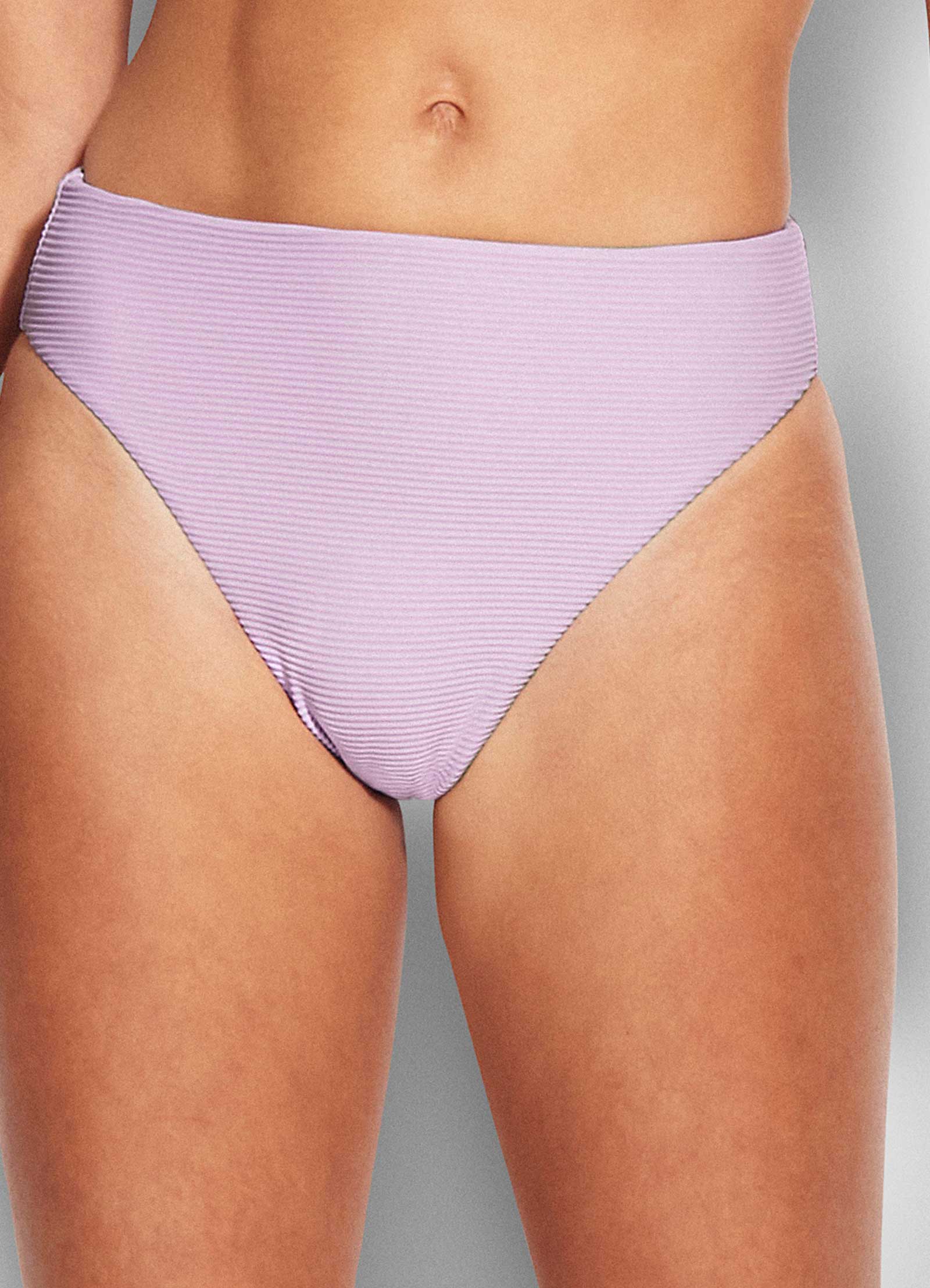 Essentials High Rise Bikini Bottom - Lilac - Image 4