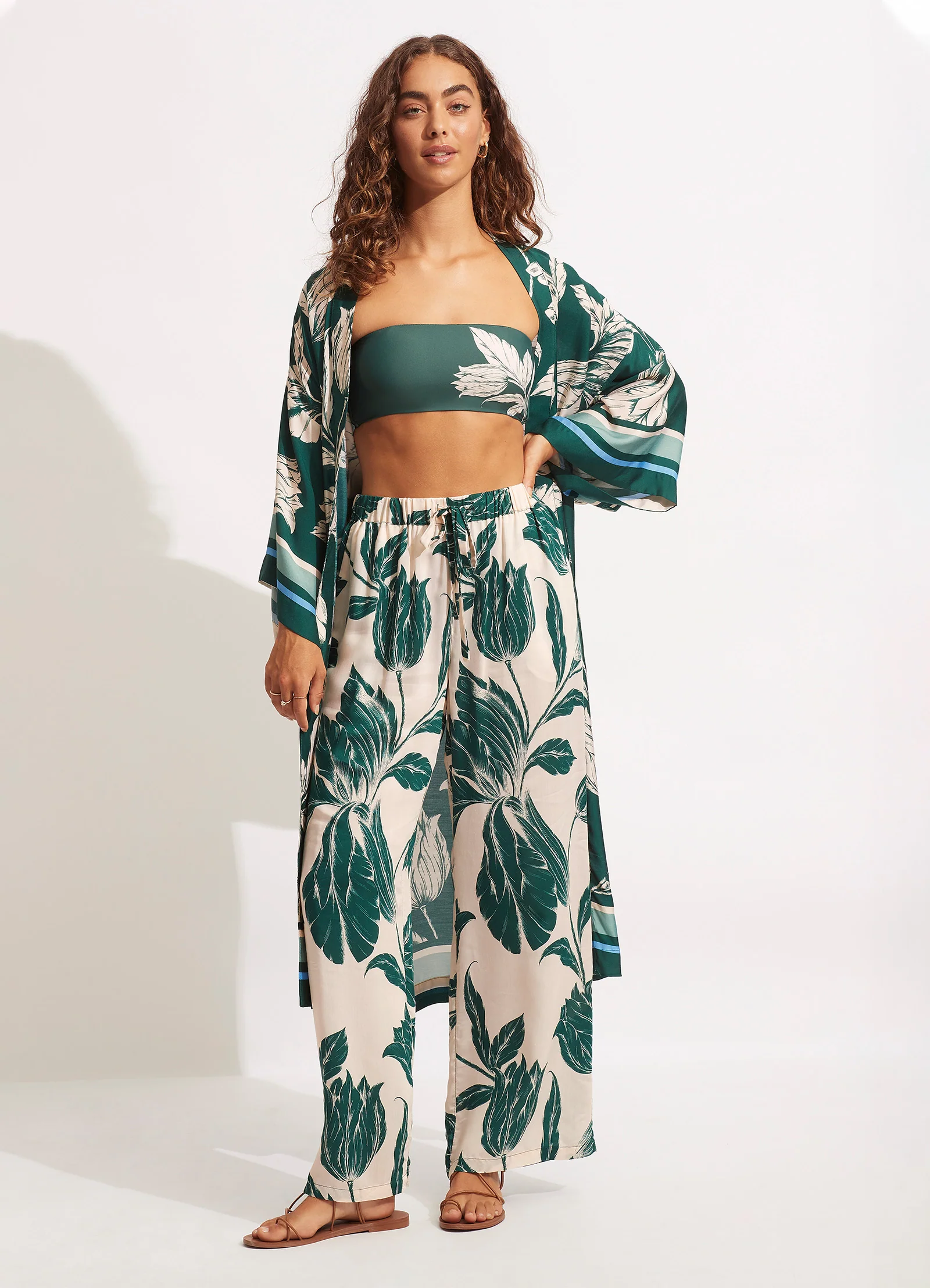 Fleur de Bloom Kimono - Evergreen - Image 2