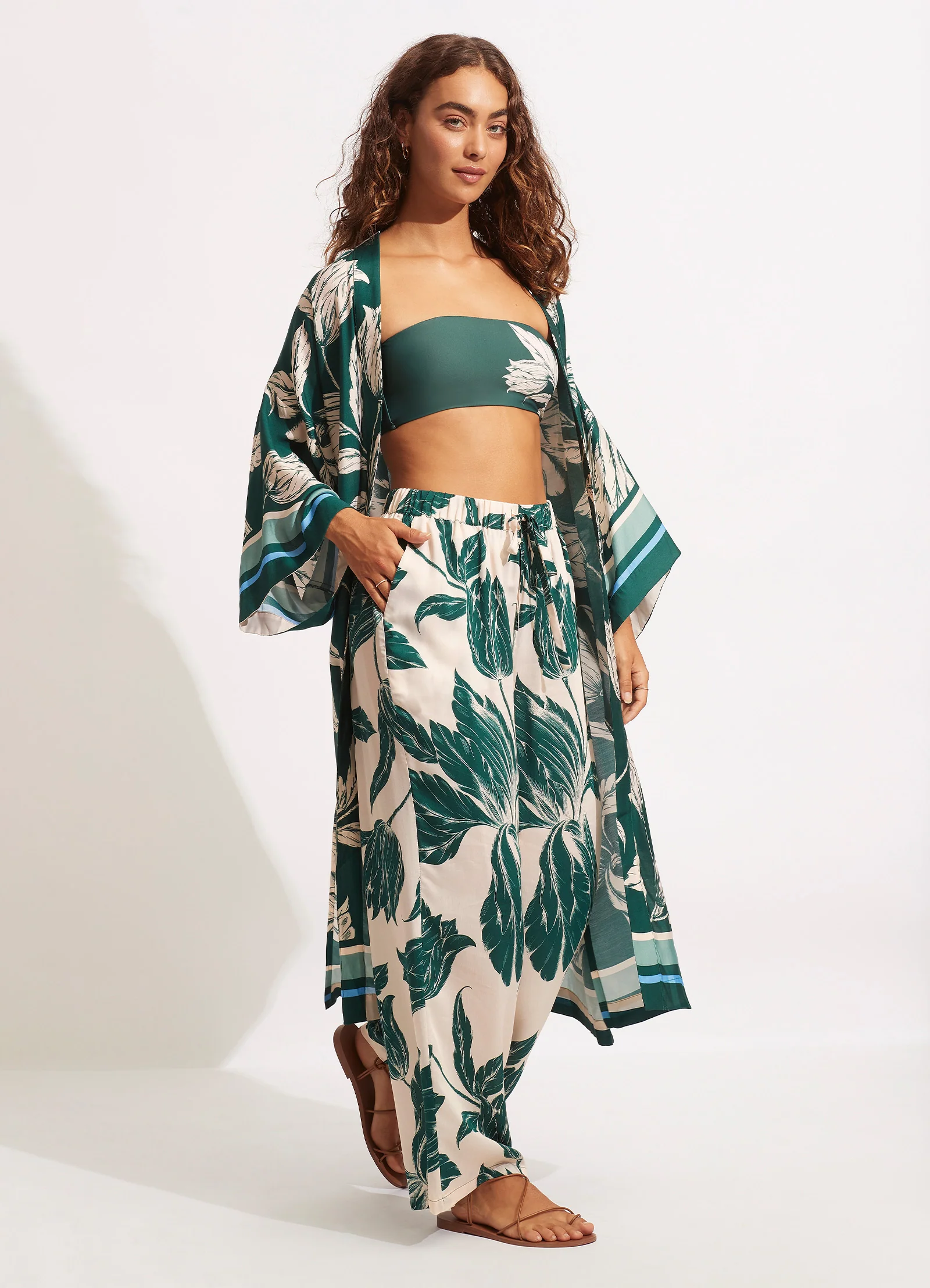 Fleur de Bloom Kimono - Evergreen - Image 3