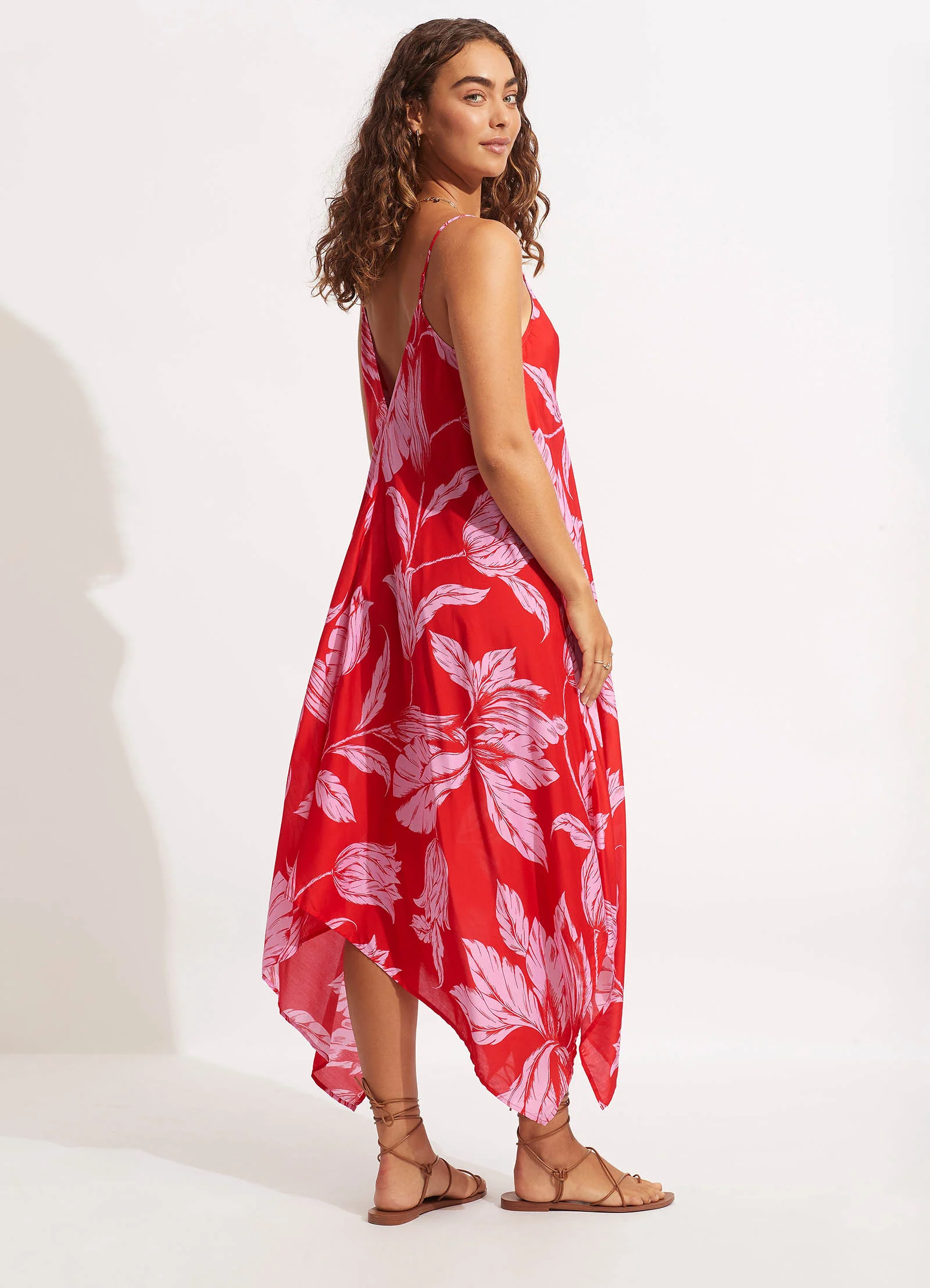 Fleur De Bloom Scarf Dress - Chilli - Image 4