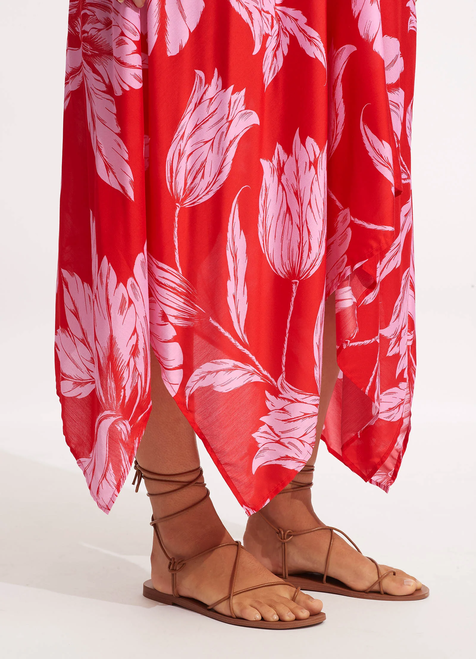 Fleur De Bloom Scarf Dress - Chilli - Image 5